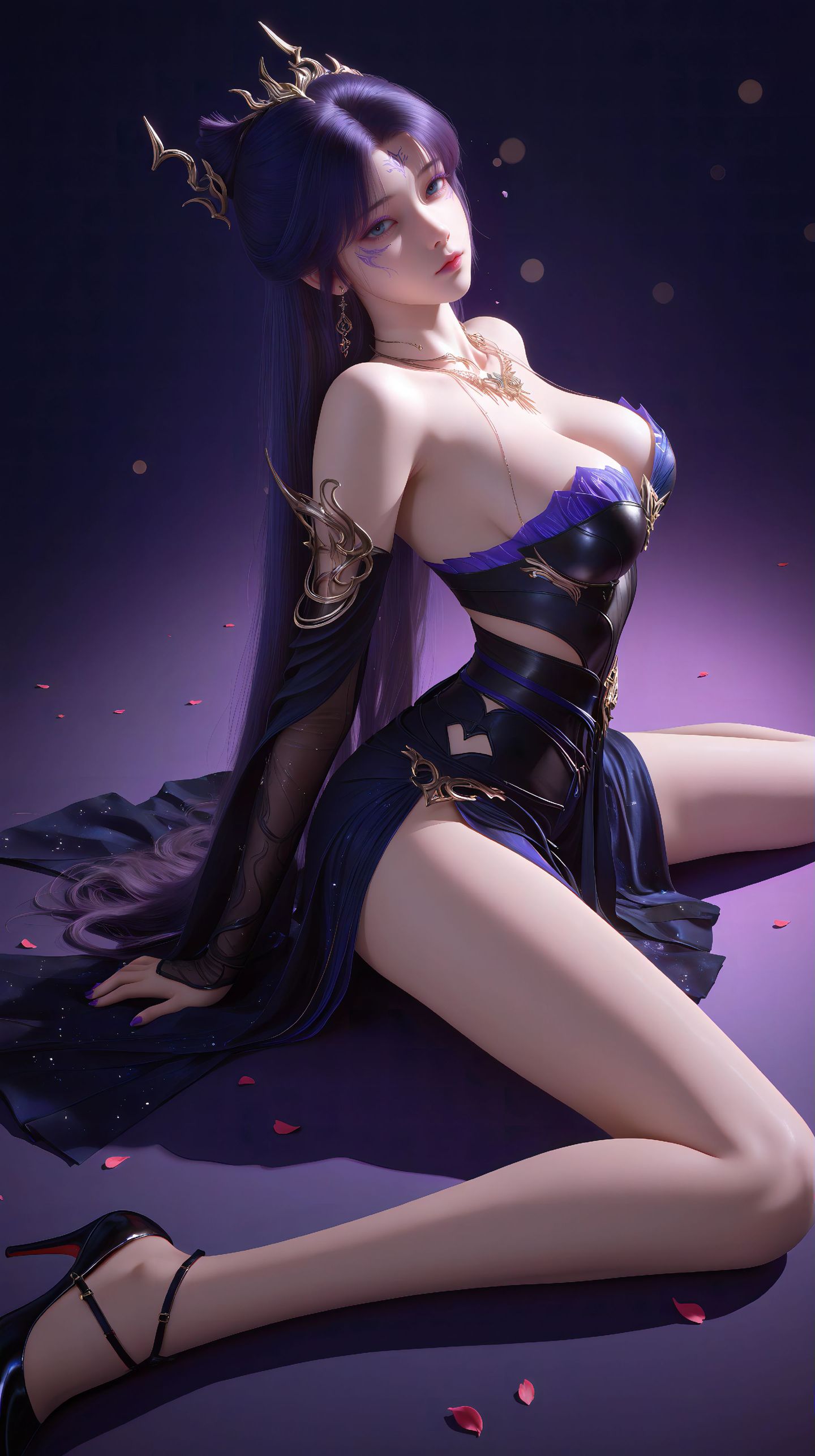 黑化梦可儿动漫美女图集超清壁纸，大长腿御姐,第4张