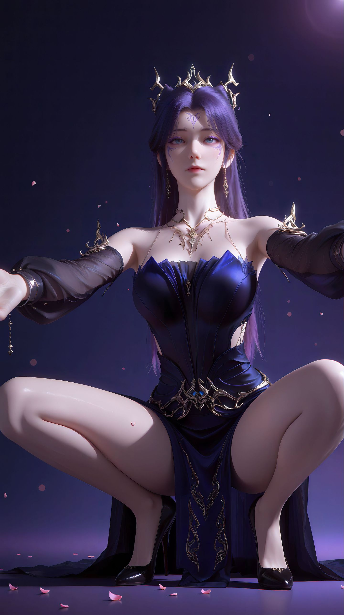 黑化梦可儿动漫美女图集超清壁纸，大长腿御姐,第12张