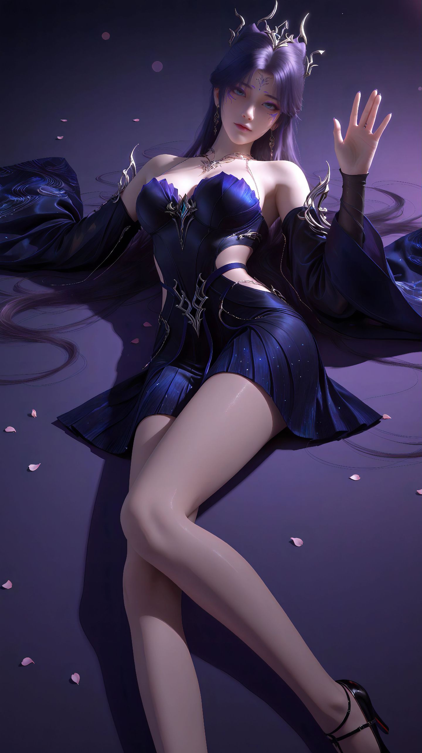 黑化梦可儿动漫美女图集超清壁纸，大长腿御姐,第7张