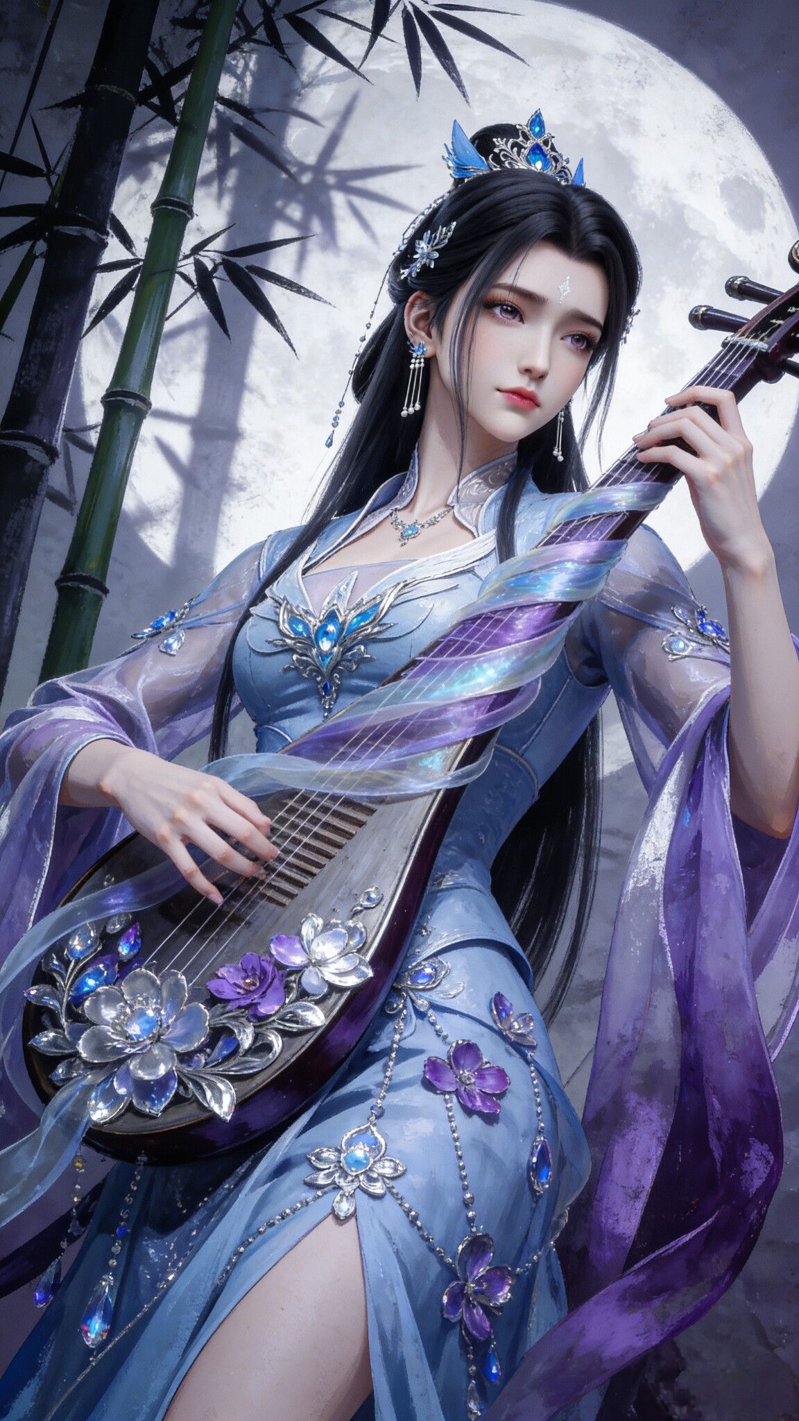 《诛仙》陆雪琪精选唯美细节饱满手机壁纸锁屏，动画国漫古风仙侠美女,第6张