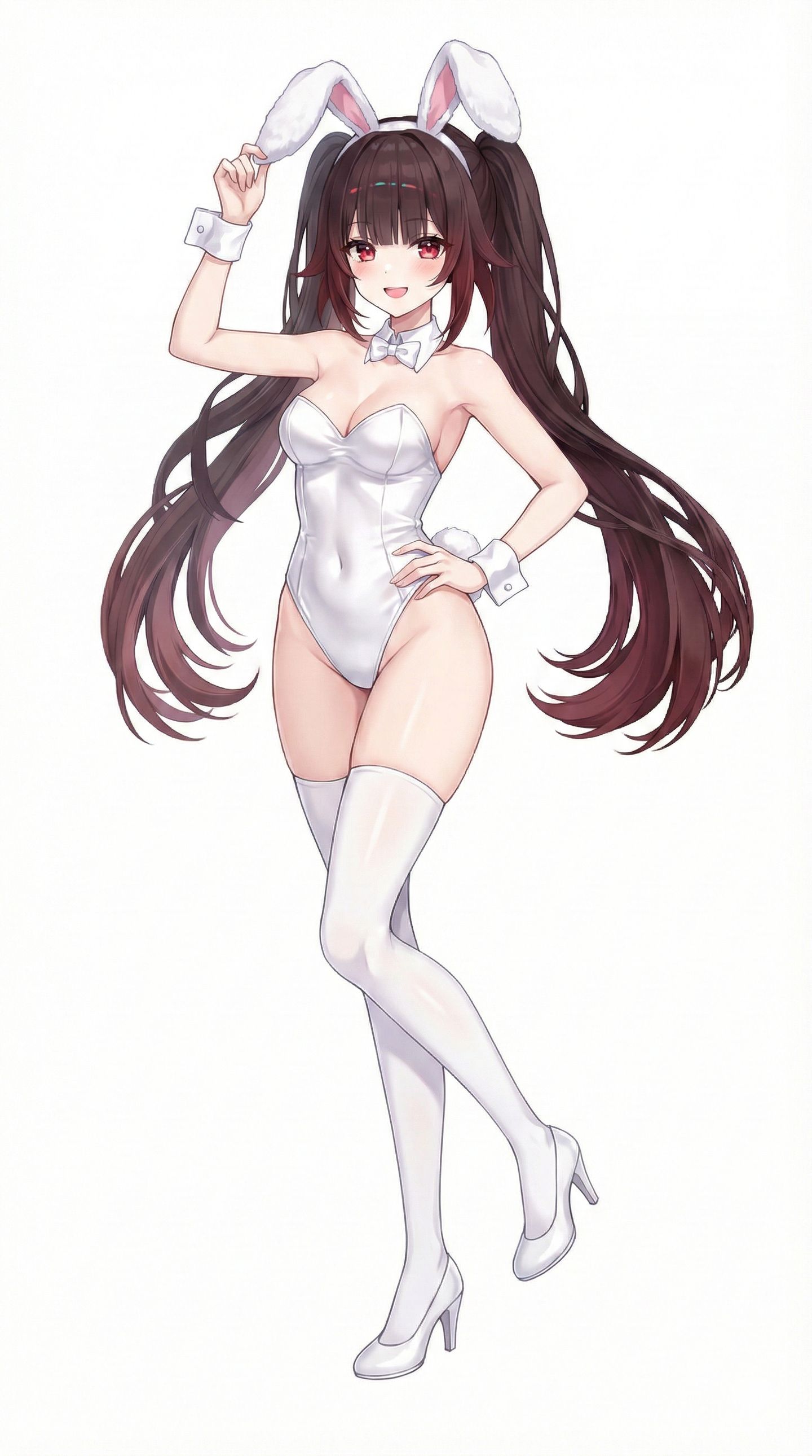 纯白兔女郎流萤、卡芙卡，二次元游戏崩坏星穹铁道，大长腿吊带白丝袜福利,第3张