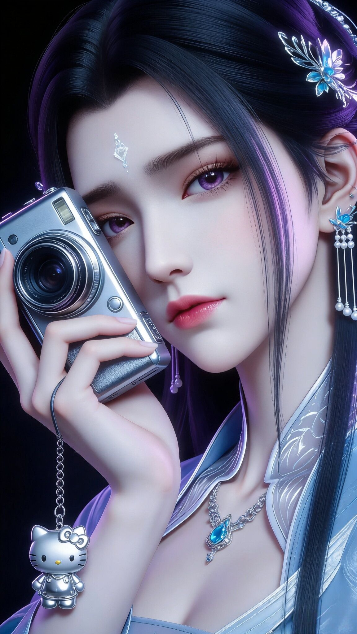 诛仙女主陆雪琪相机摄影版，动漫美女御姐手机壁纸,第1张