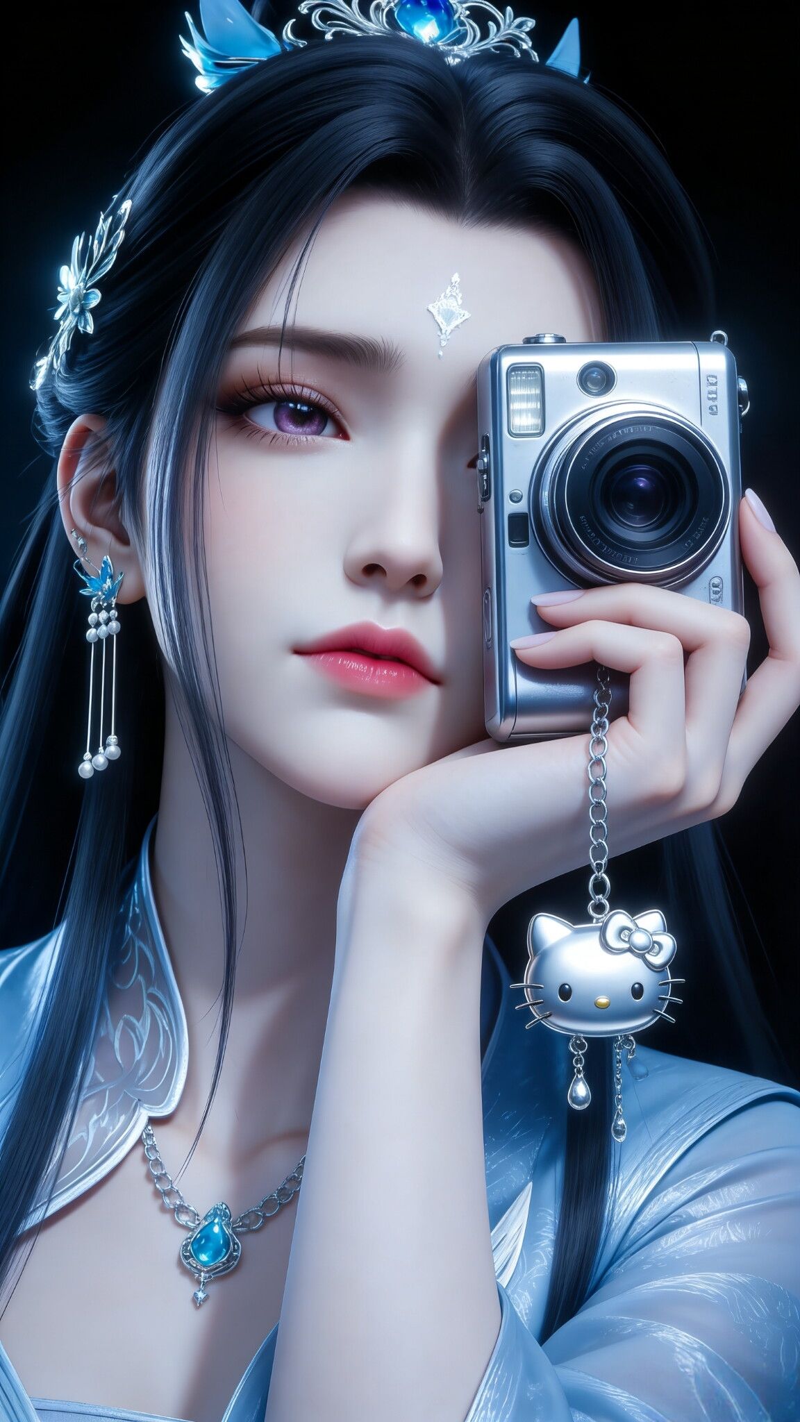 诛仙女主陆雪琪相机摄影版，动漫美女御姐手机壁纸,第4张