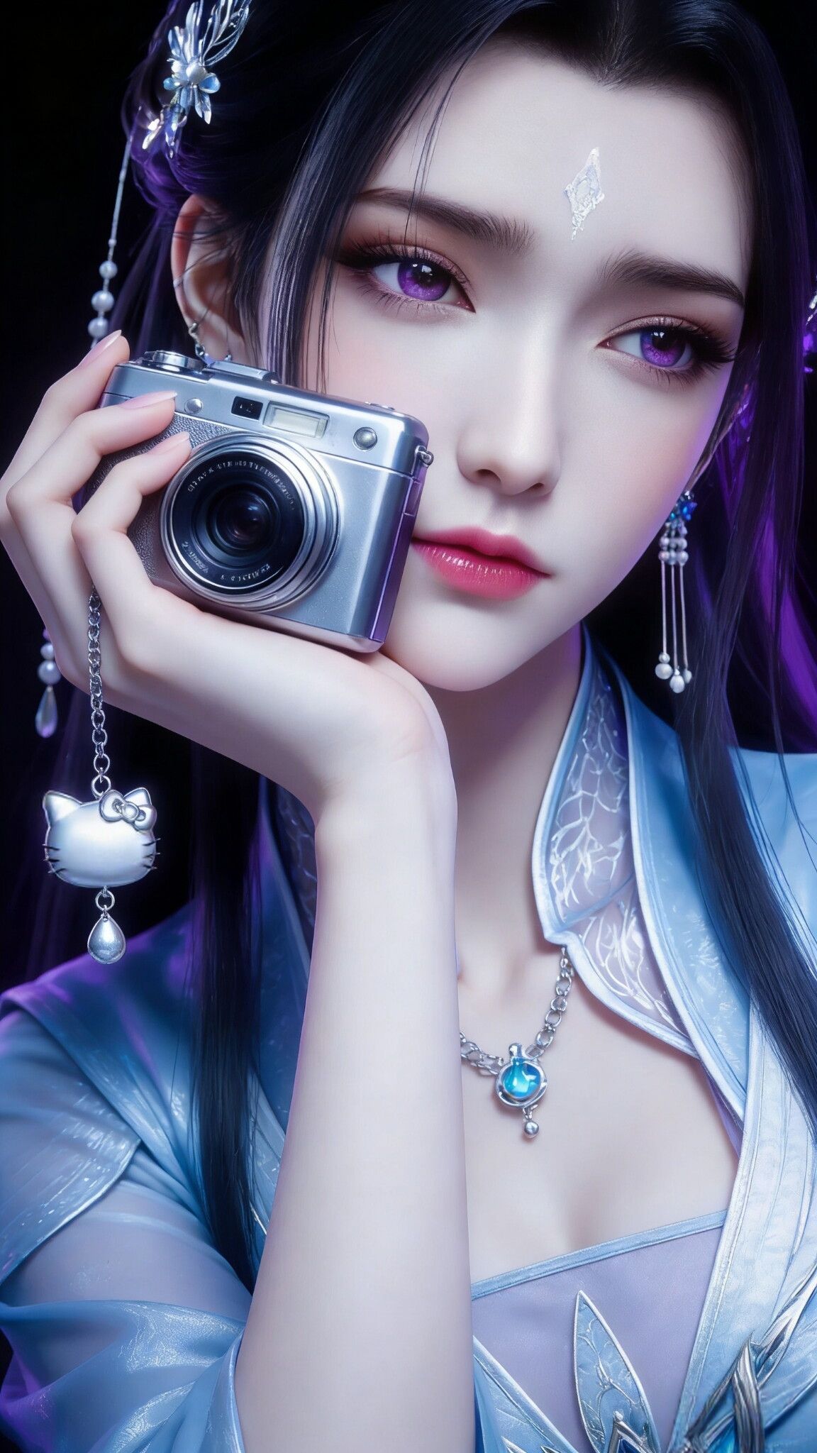 诛仙女主陆雪琪相机摄影版，动漫美女御姐手机壁纸,第3张