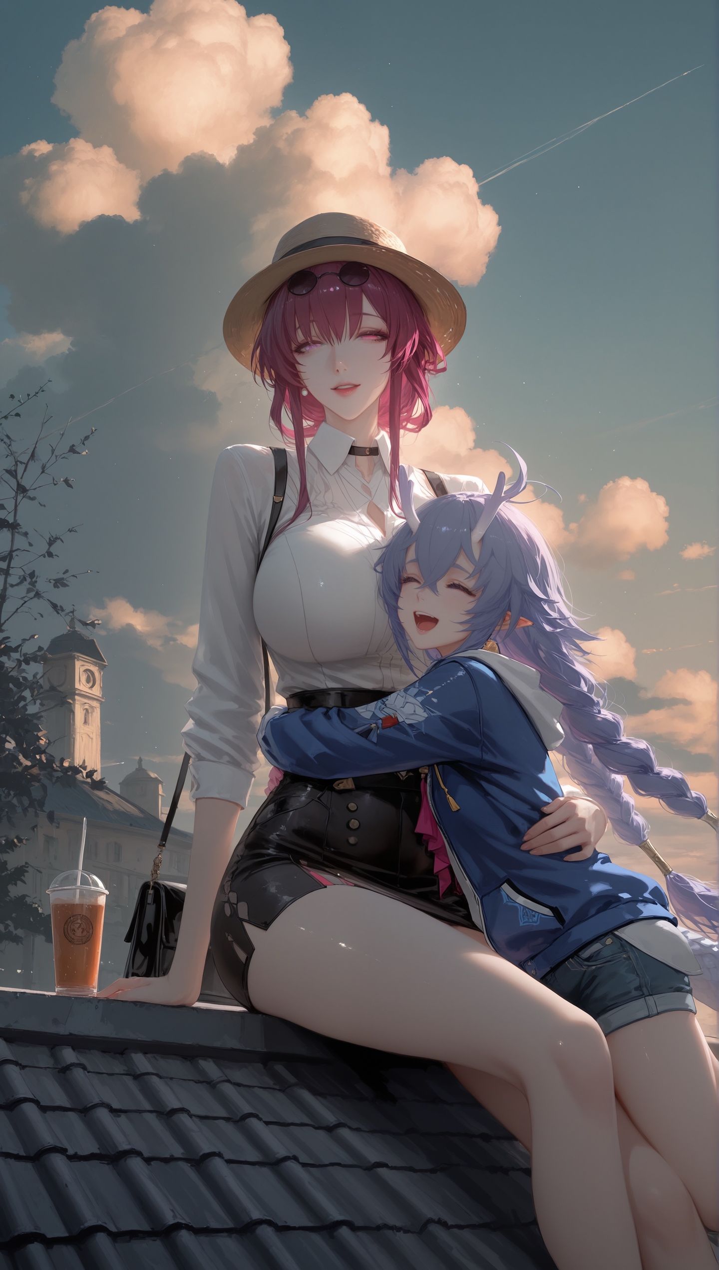 好爱这风格啊，崩坏星穹铁道妈妈级的卡芙卡和白露，二次元游戏壁纸大长腿,第2张