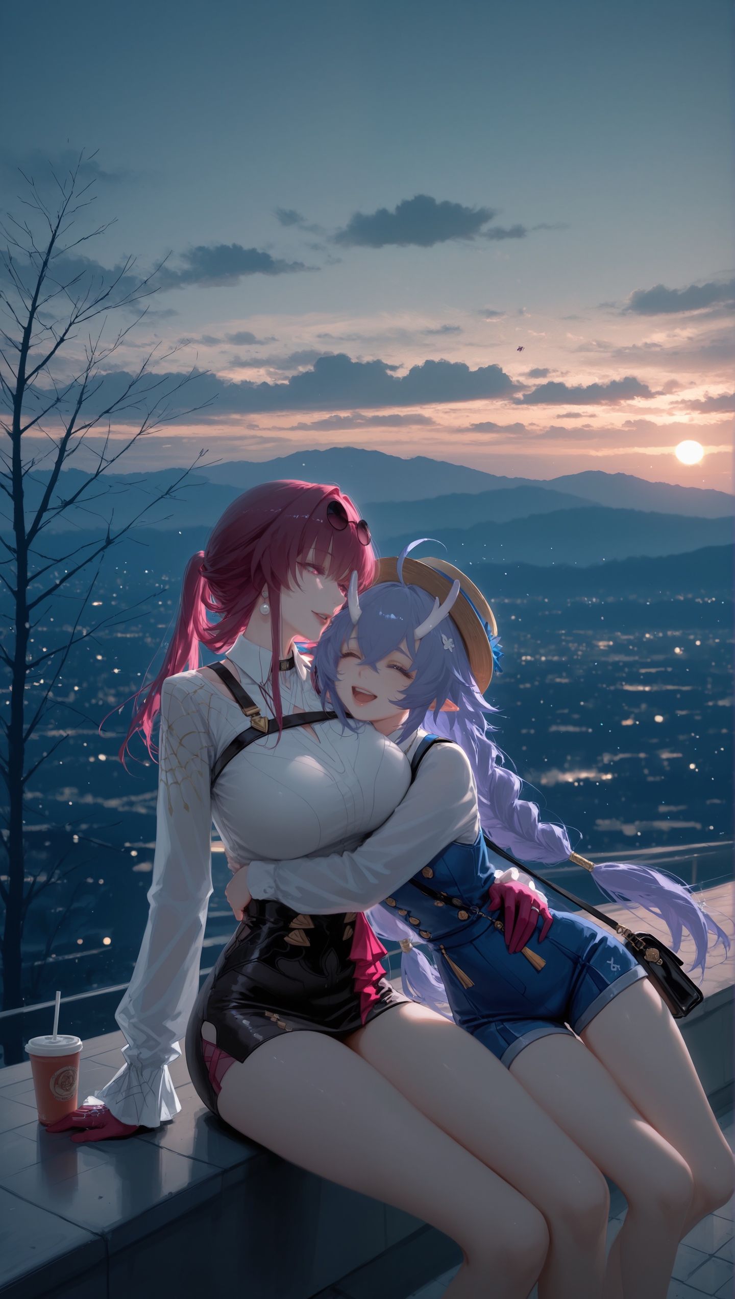 好爱这风格啊，崩坏星穹铁道妈妈级的卡芙卡和白露，二次元游戏壁纸大长腿,第4张