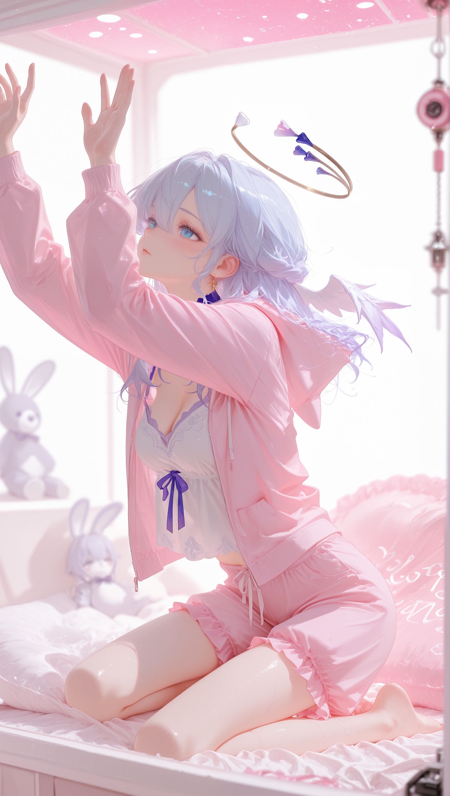 崩坏星穹铁道知更鸟壁纸，二次元女孩元气少女，粉色主题娃娃机,第2张