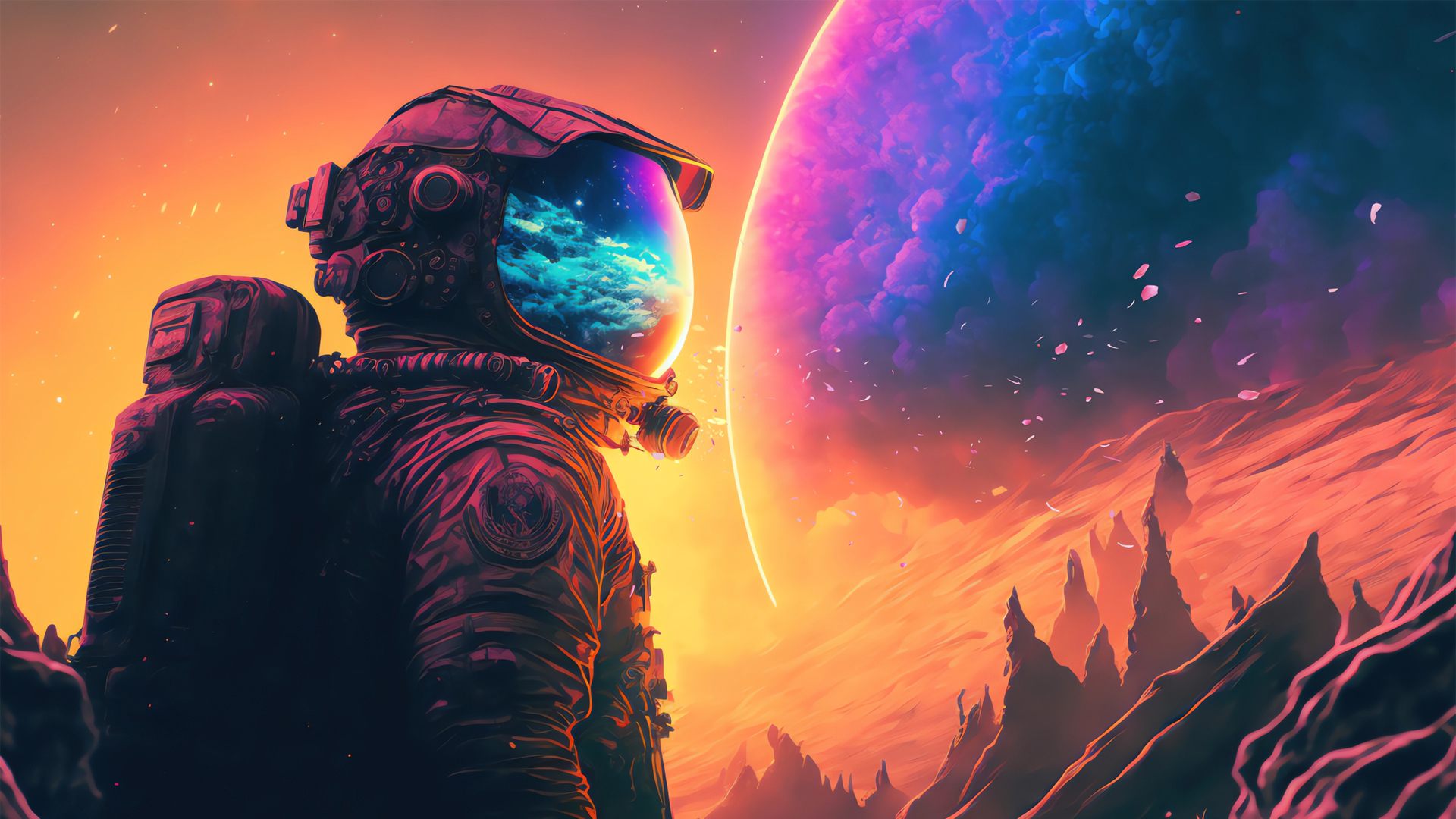 宇航员 太空 桌面壁纸,第1张