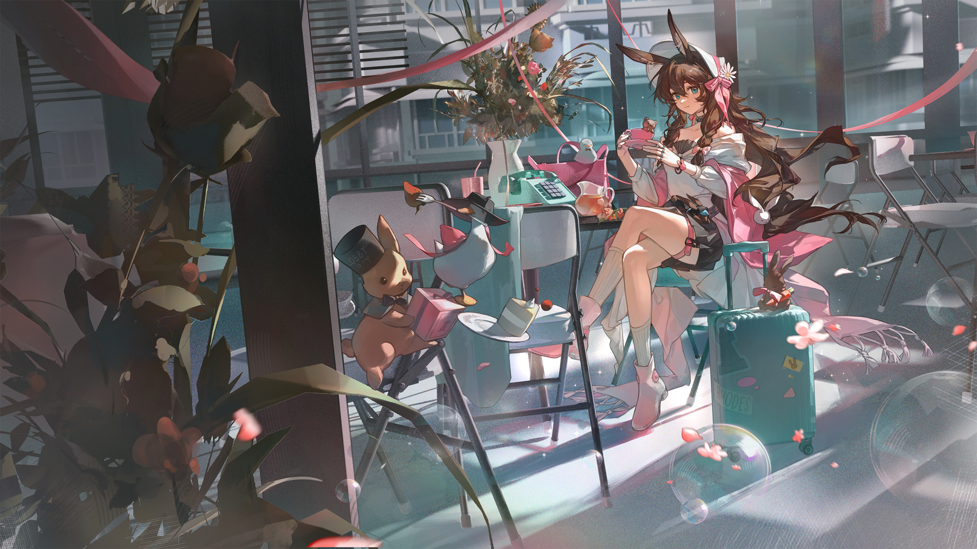 明日方舟阿米娅 兔女郎 游戏女孩电脑壁纸,第1张