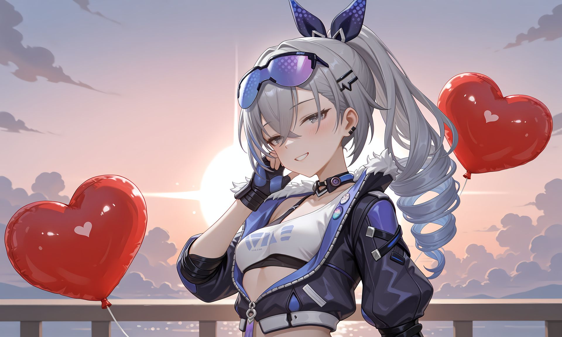 落日下的夕阳，很适合告白的场景呢。崩坏星穹铁道银狼壁纸 二次元高清电脑桌面壁纸,第2张