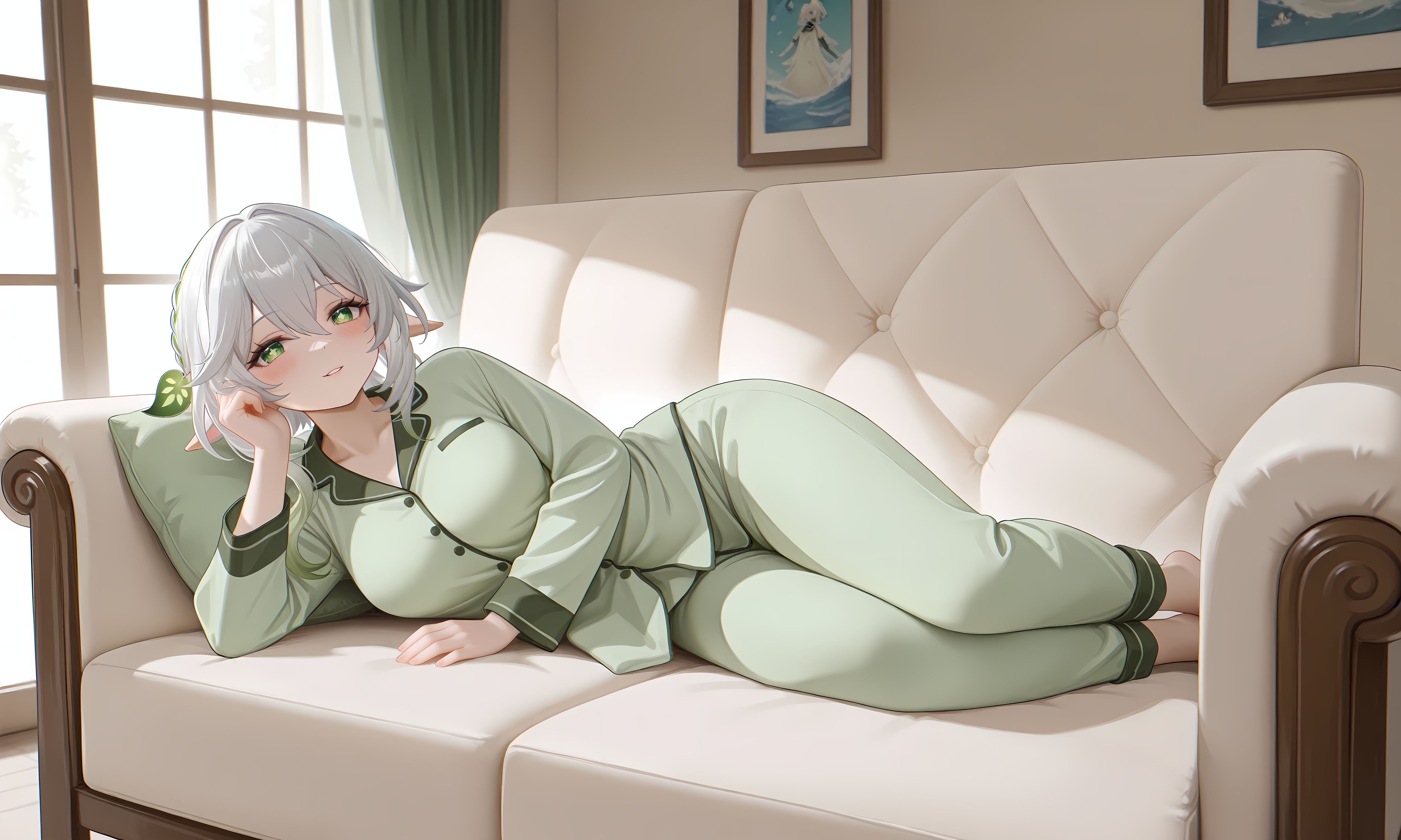 原神纳西妲草神 二次元游戏壁纸 居家睡衣,第3张