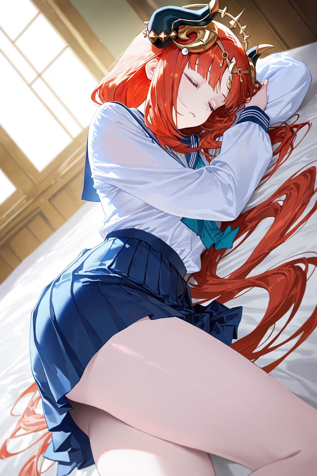 妮露 原神壁纸 二次元游戏角色女孩图片 红头发,第3张
