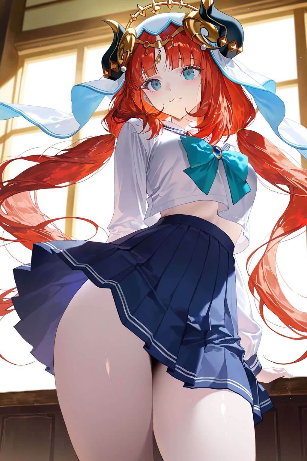 妮露 原神壁纸 二次元游戏角色女孩图片 红头发,第4张