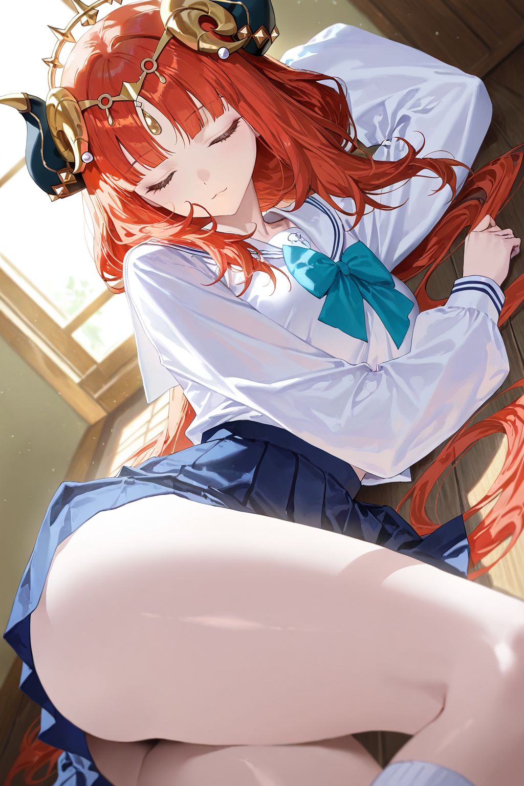 妮露 原神壁纸 二次元游戏角色女孩图片 红头发,第6张