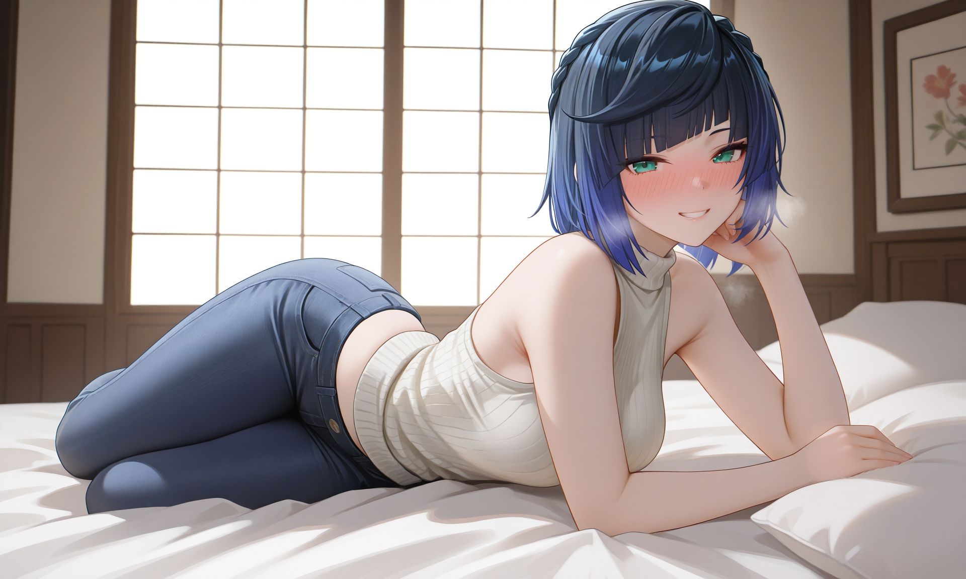 原神夜兰高清电脑壁纸桌面 居家毛衣 二次元图片 提瓦特,第2张