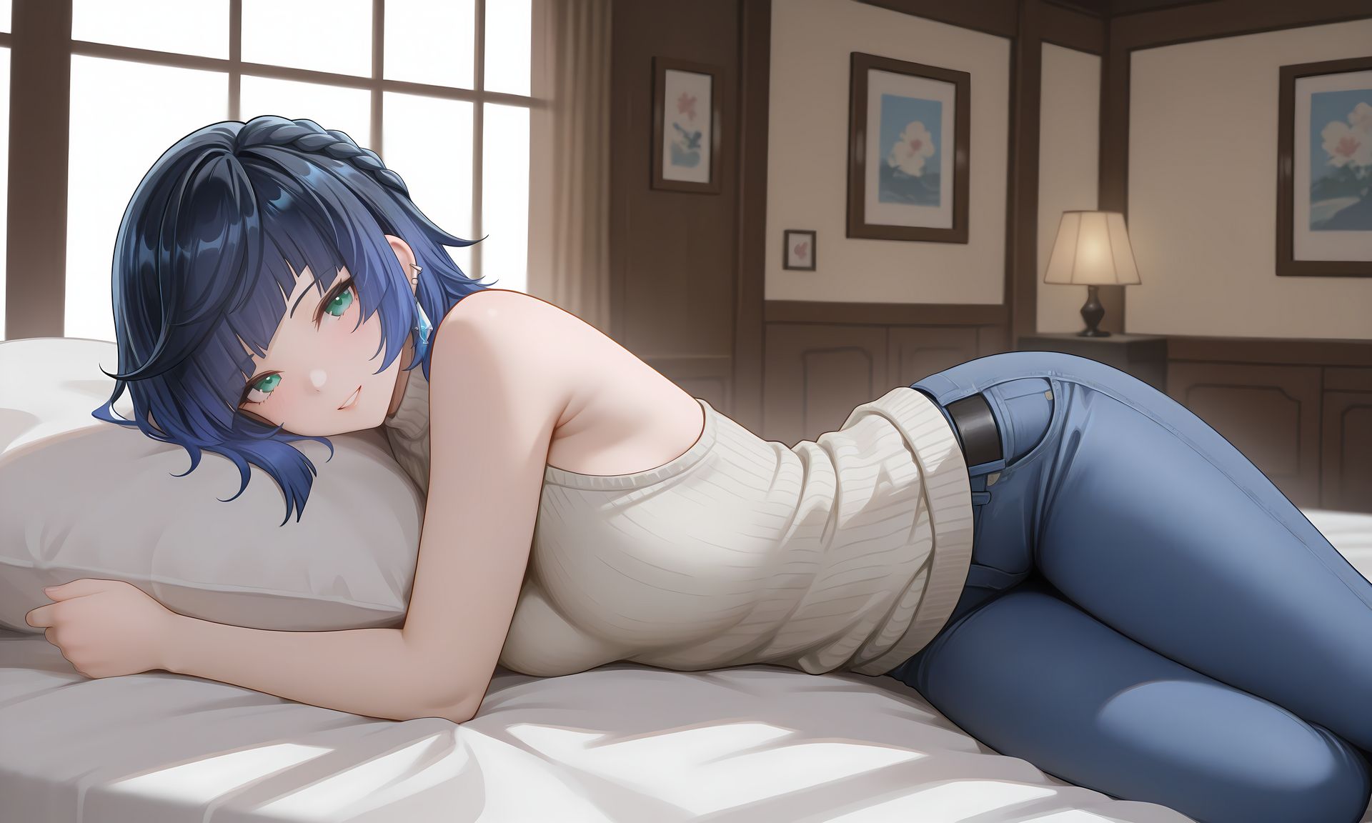 原神夜兰高清电脑壁纸桌面 居家毛衣 二次元图片 提瓦特,第4张