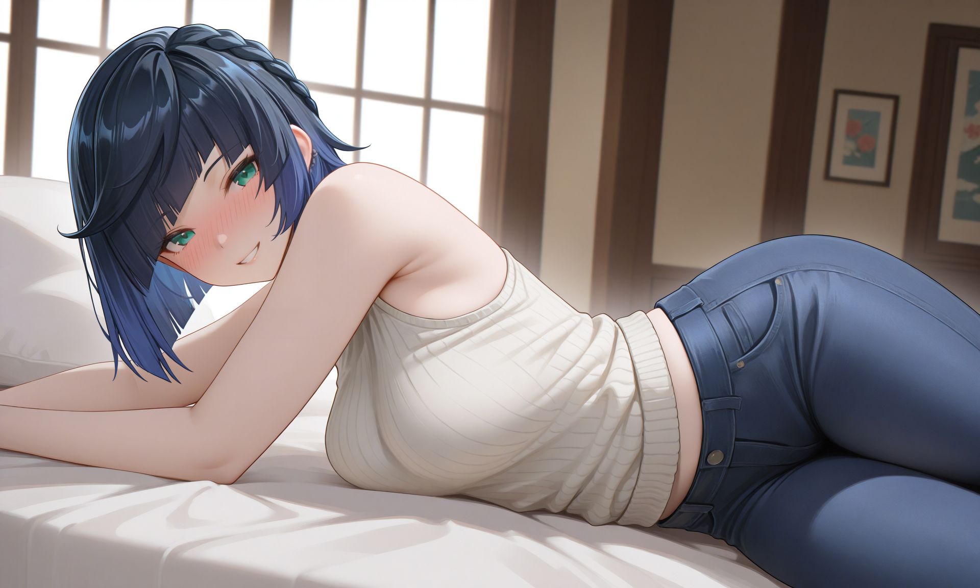 原神夜兰高清电脑壁纸桌面 居家毛衣 二次元图片 提瓦特,第3张