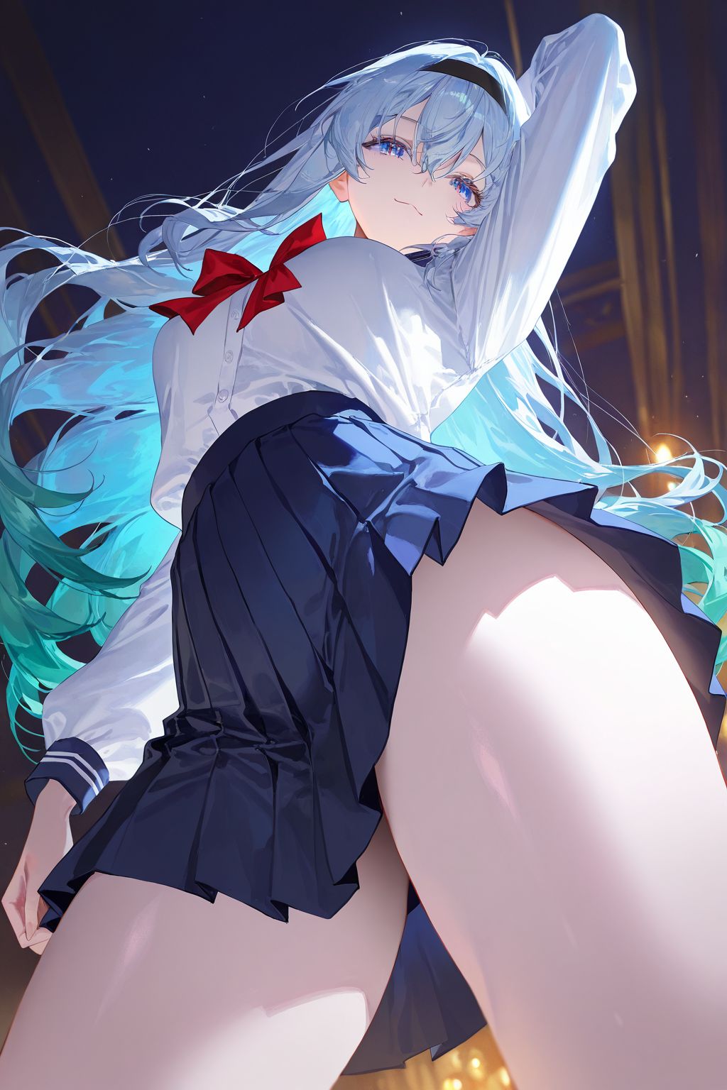 流萤jk 崩坏星穹铁道壁纸 二次元游戏美女图片 肉肉腿美腿,第2张