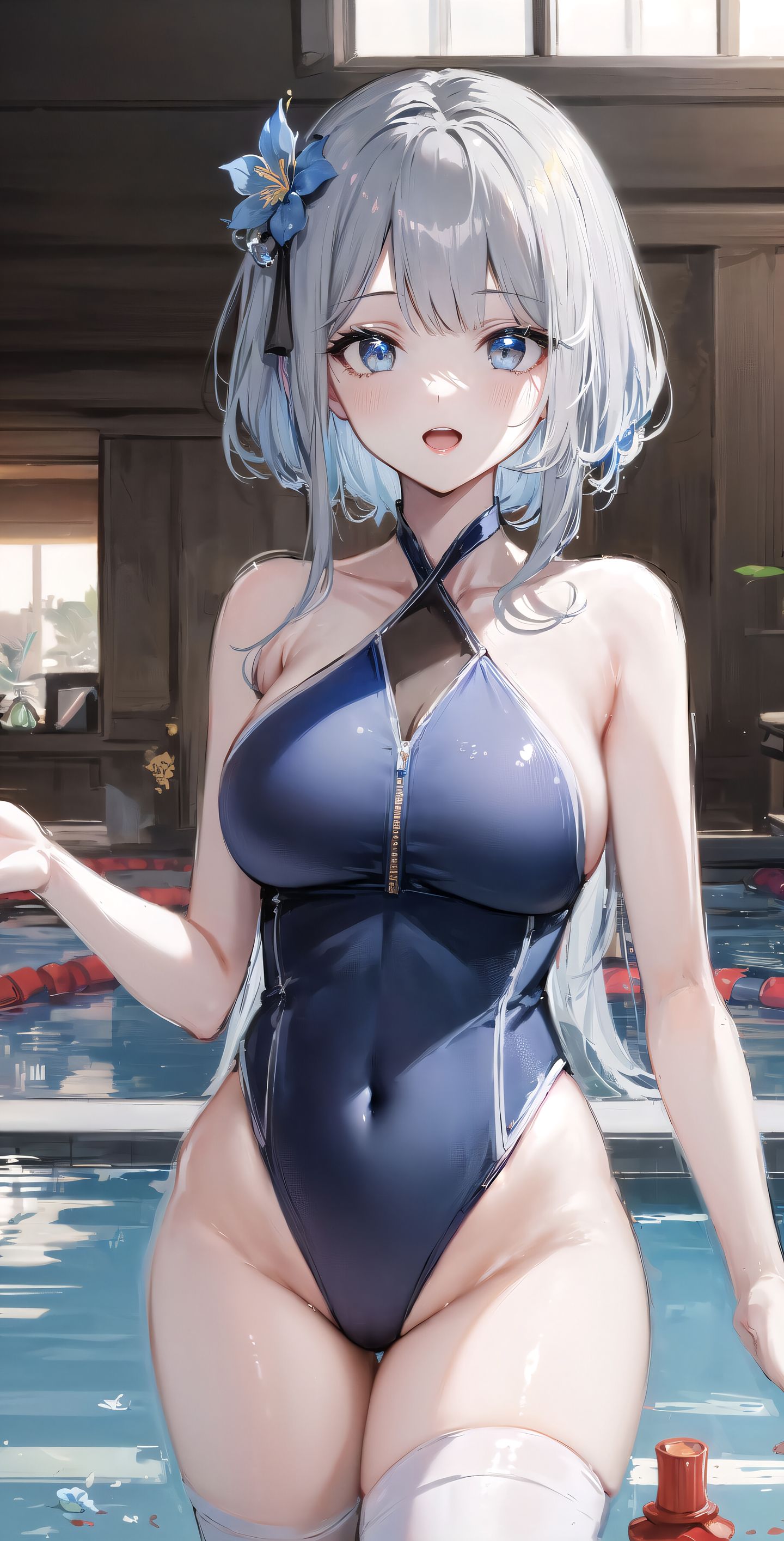 二次元动漫女孩 高清手机壁纸锁屏桌面 泳衣泳装比基尼,第3张