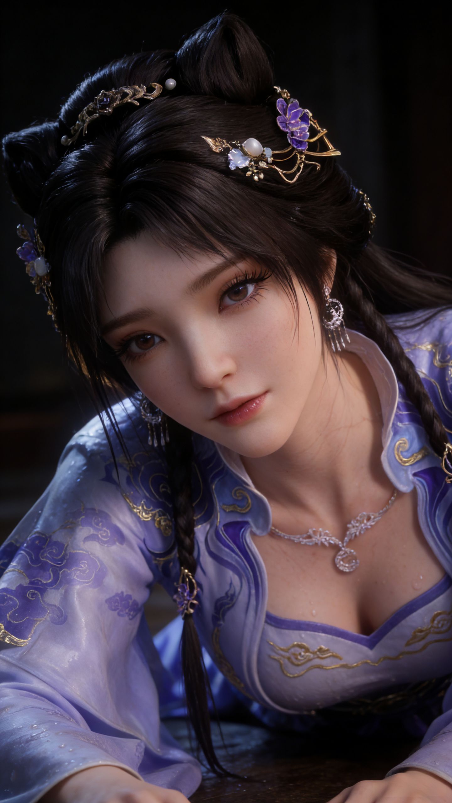 3D动漫动画遮天姬紫月写实版 国漫女神国漫美女壁纸福利,第5张