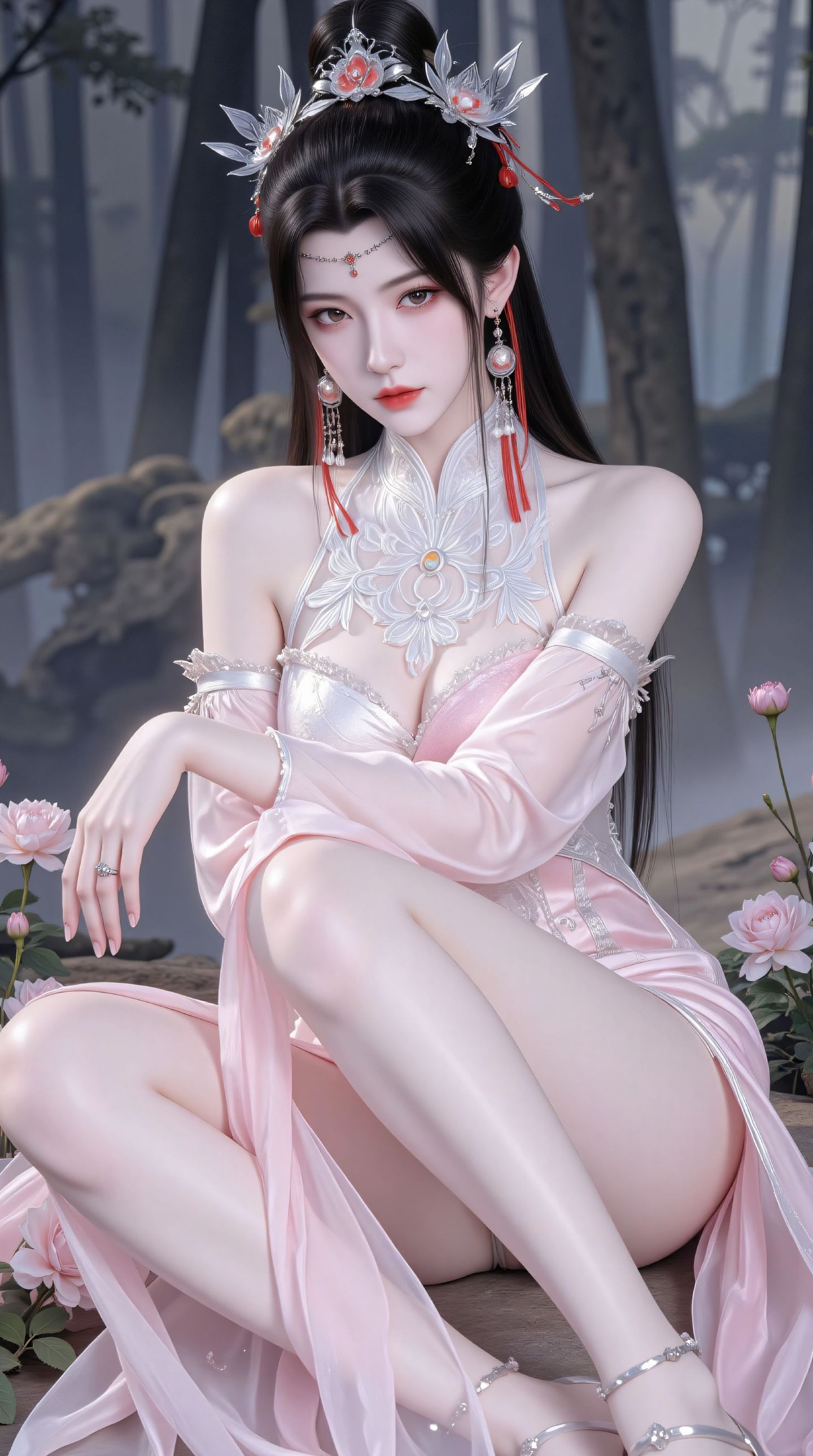 动画动漫《仙逆》柳眉，国漫女神美女壁纸，吊带黑丝大长腿福利版,第2张