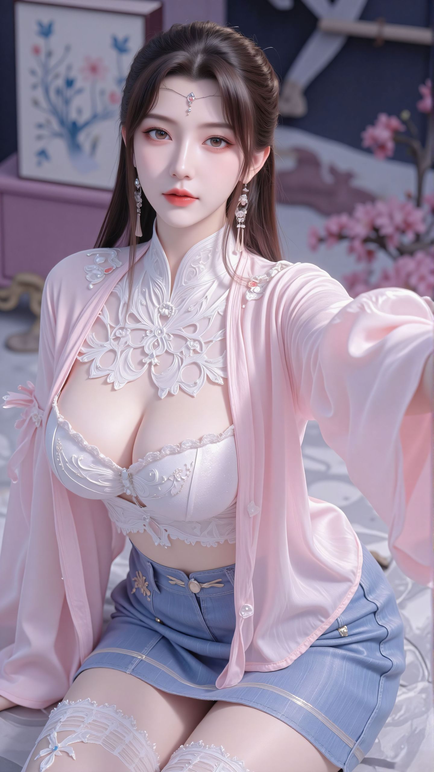 动画动漫《仙逆》柳眉，国漫女神美女壁纸，吊带黑丝大长腿福利版,第3张