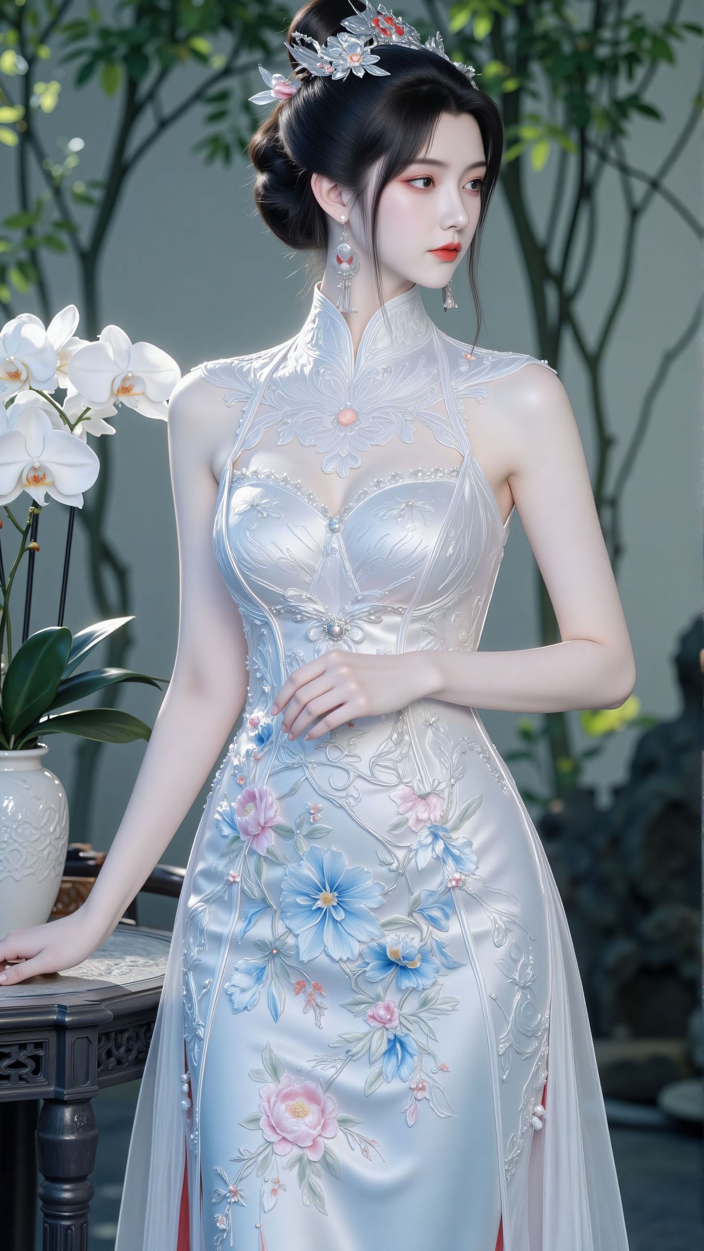 动画动漫《仙逆》柳眉，国漫女神美女壁纸，吊带黑丝大长腿福利版,第6张