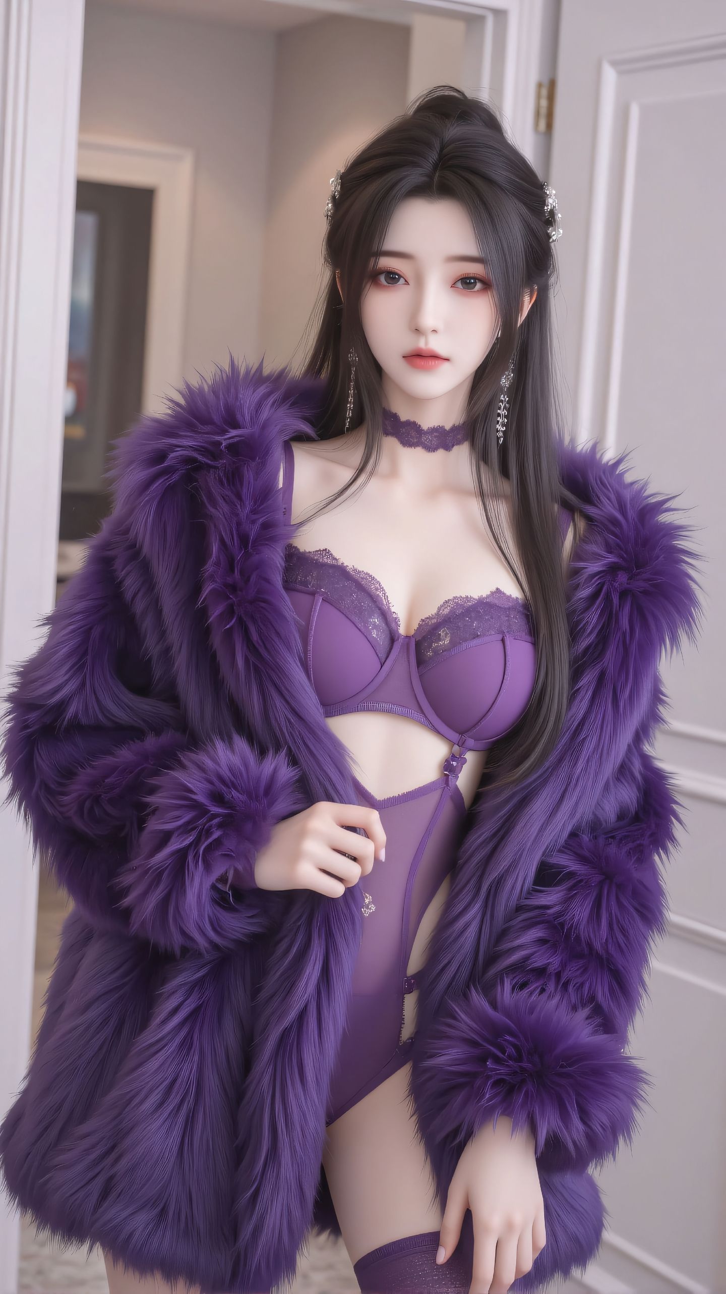 动画动漫《仙逆》李慕婉，还得是紫色蕾丝，国漫女神女主,第1张