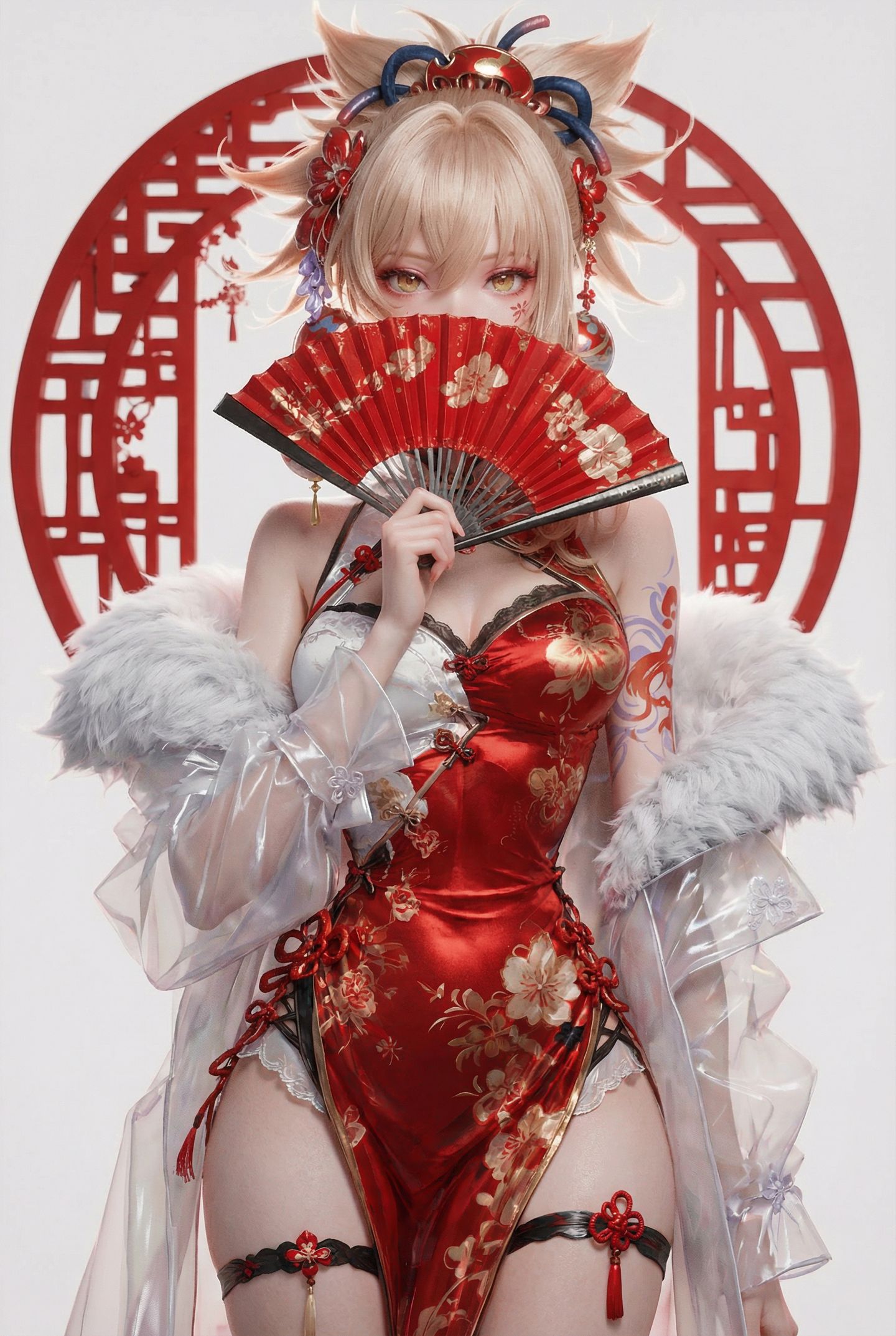 3DCG的方式打开原神 霄宫 AIGC二次元游戏角色旗袍,第2张