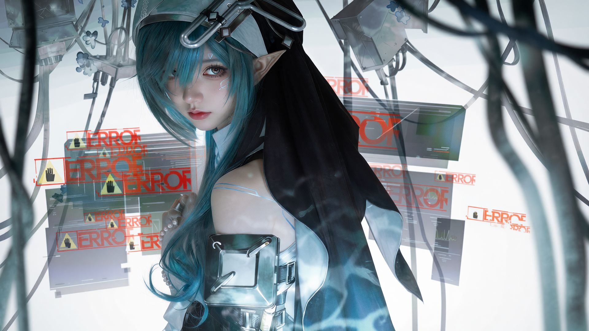 赛希的尾巴认真的吗 明日方舟终末地 二次元游戏角色电脑壁纸aigc绘画,第2张