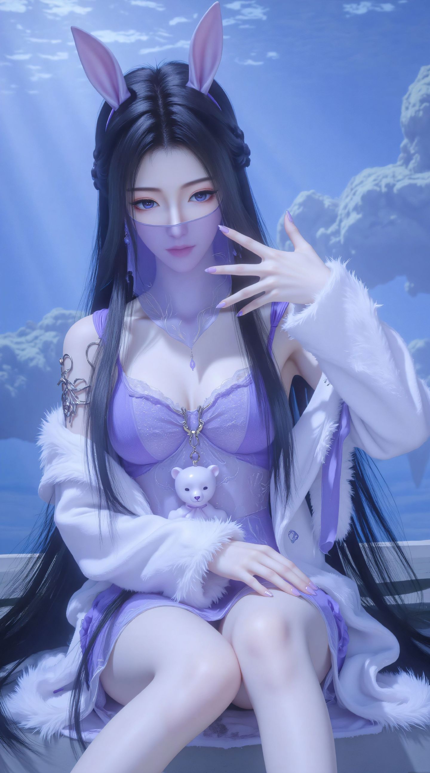 《凡人修仙传》紫灵，国漫女神美女高清手机壁纸福利版,第3张