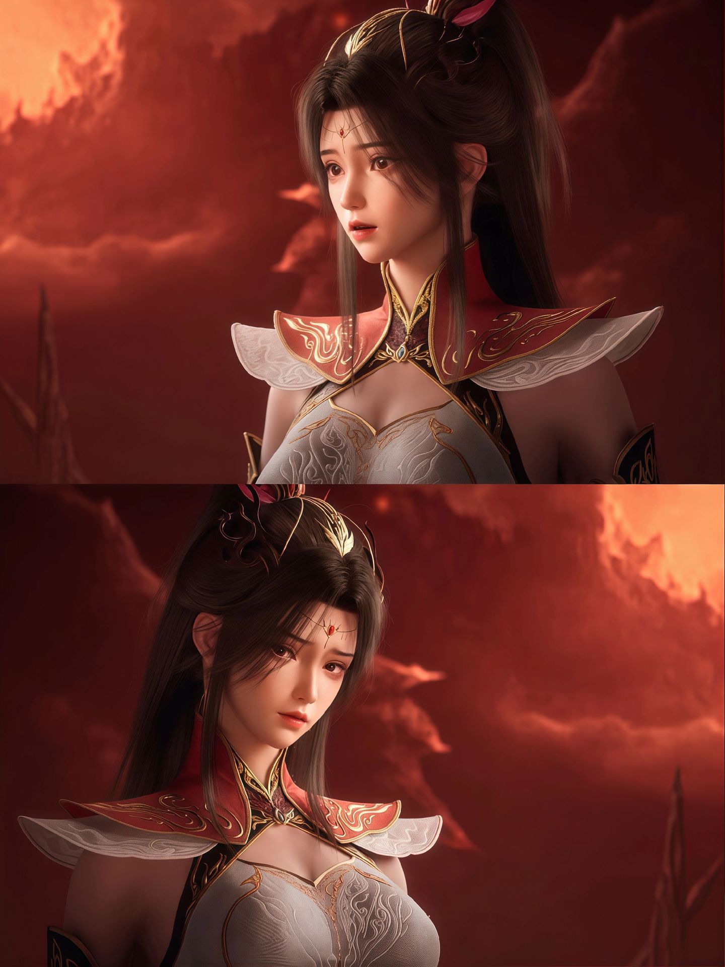 大主宰版萧潇，动漫国漫高清手机壁纸上下拼图,第2张