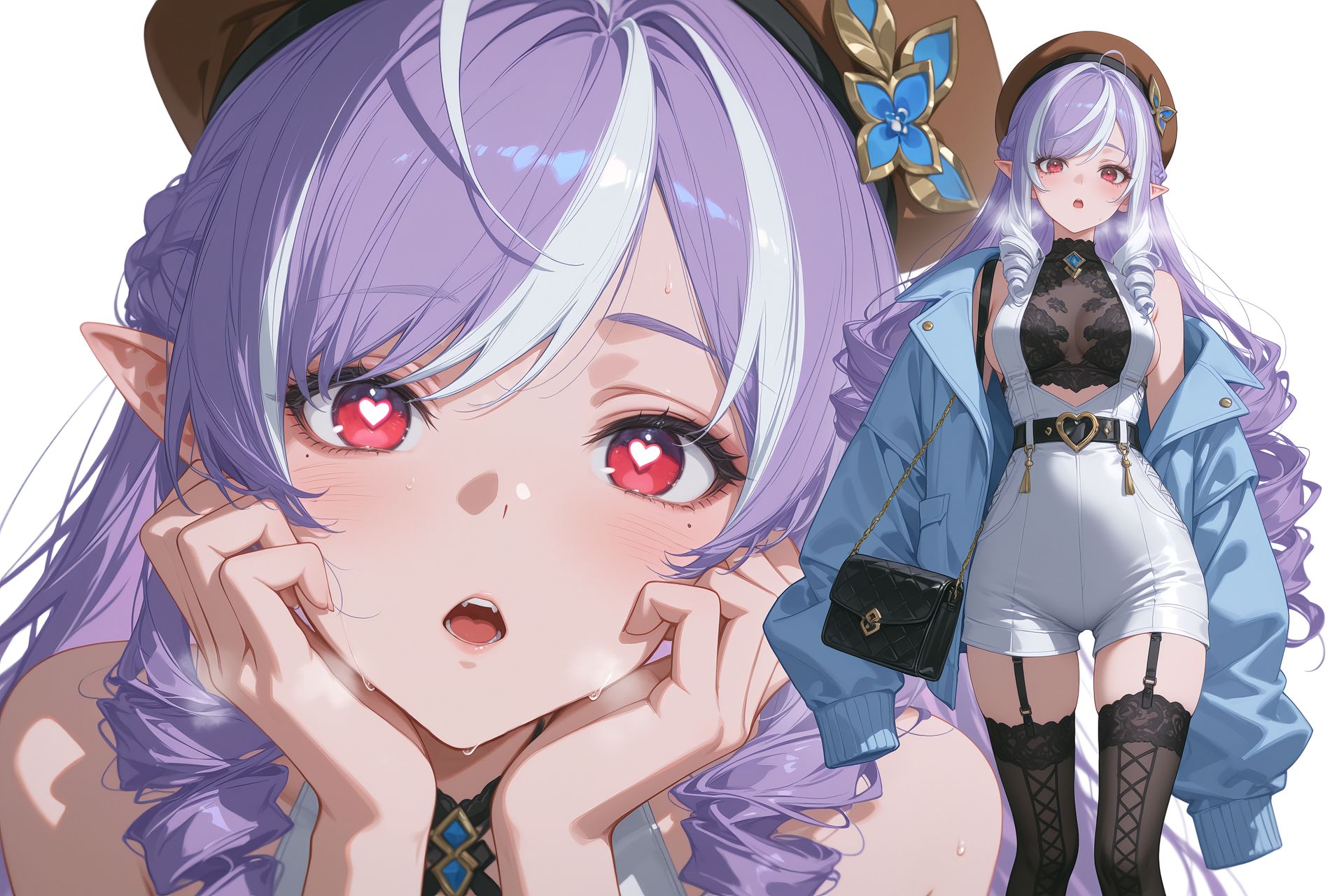 薇薇安 绝区零游戏角色 二次元美女电脑壁纸 吊带黑丝袜,第1张