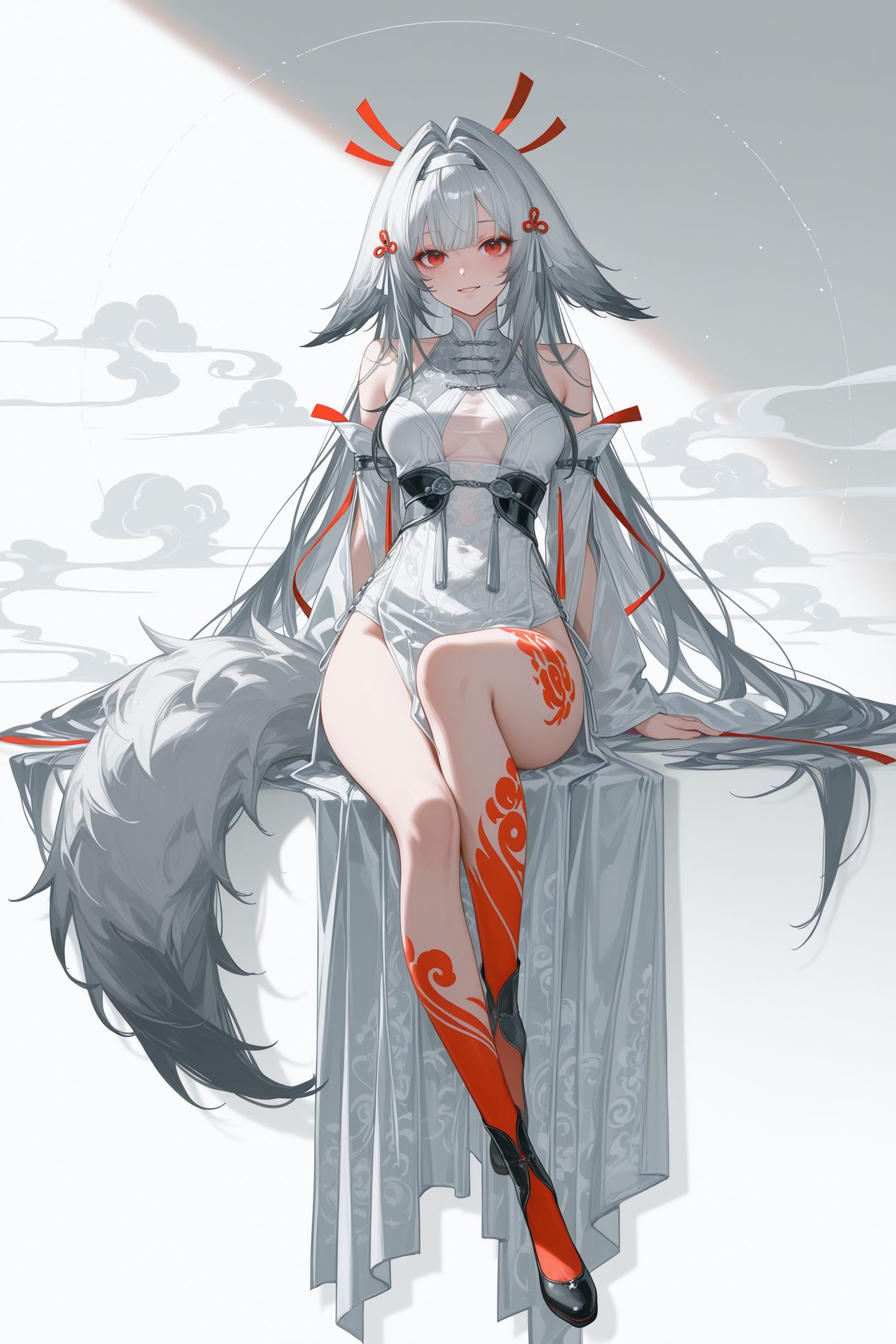 白毛师姐 绝区零叶瞬光 米哈游游戏壁纸图片 大长腿美腿,第4张