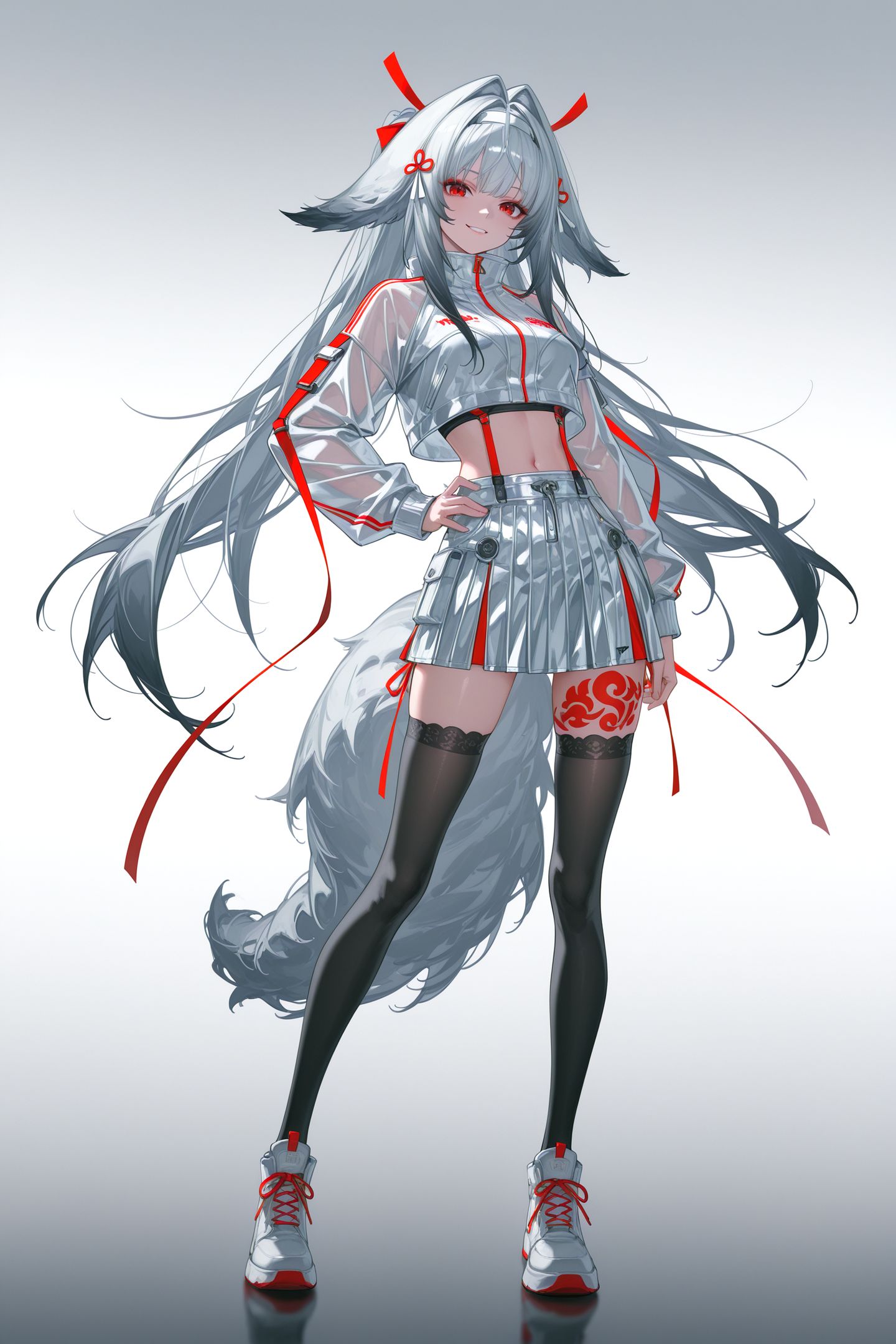 白毛师姐 绝区零叶瞬光 米哈游游戏壁纸图片 大长腿美腿,第5张