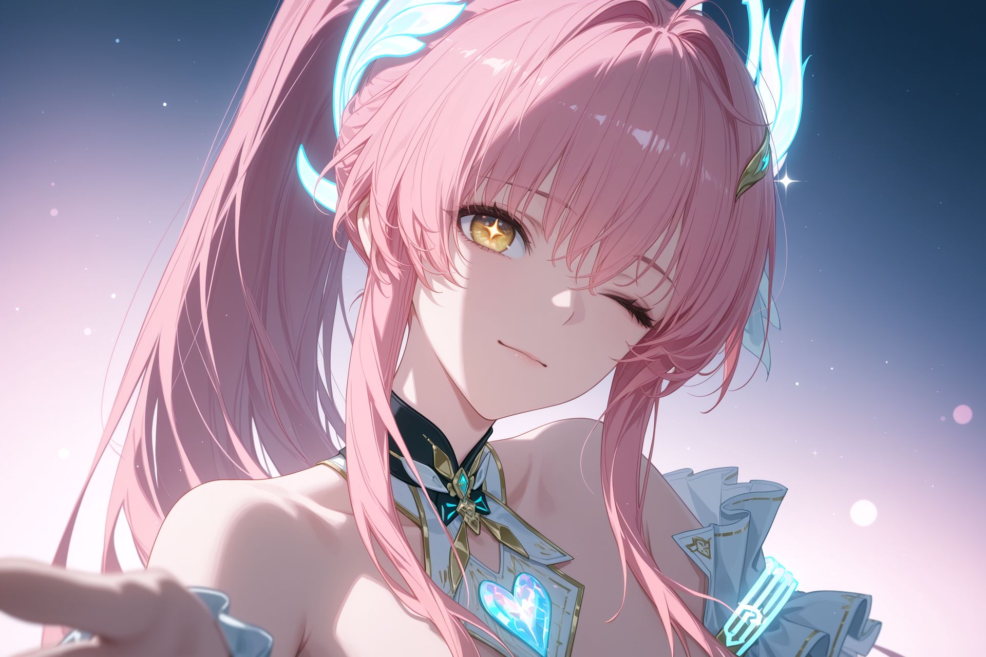 《鸣潮》爱弥斯，二次元游戏平板电脑壁纸桌面，粉色头发女孩，游戏剧情,第2张