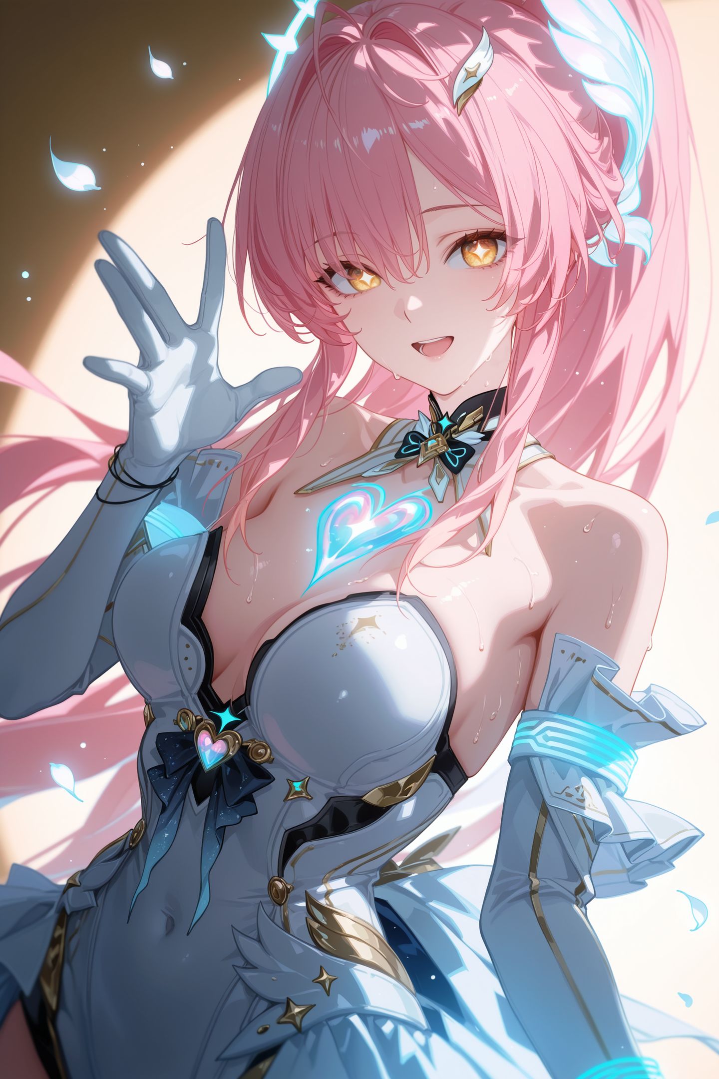 《鸣潮》爱弥斯 游戏剧情 二次元游戏手机壁纸锁屏，粉色头发女孩,第1张