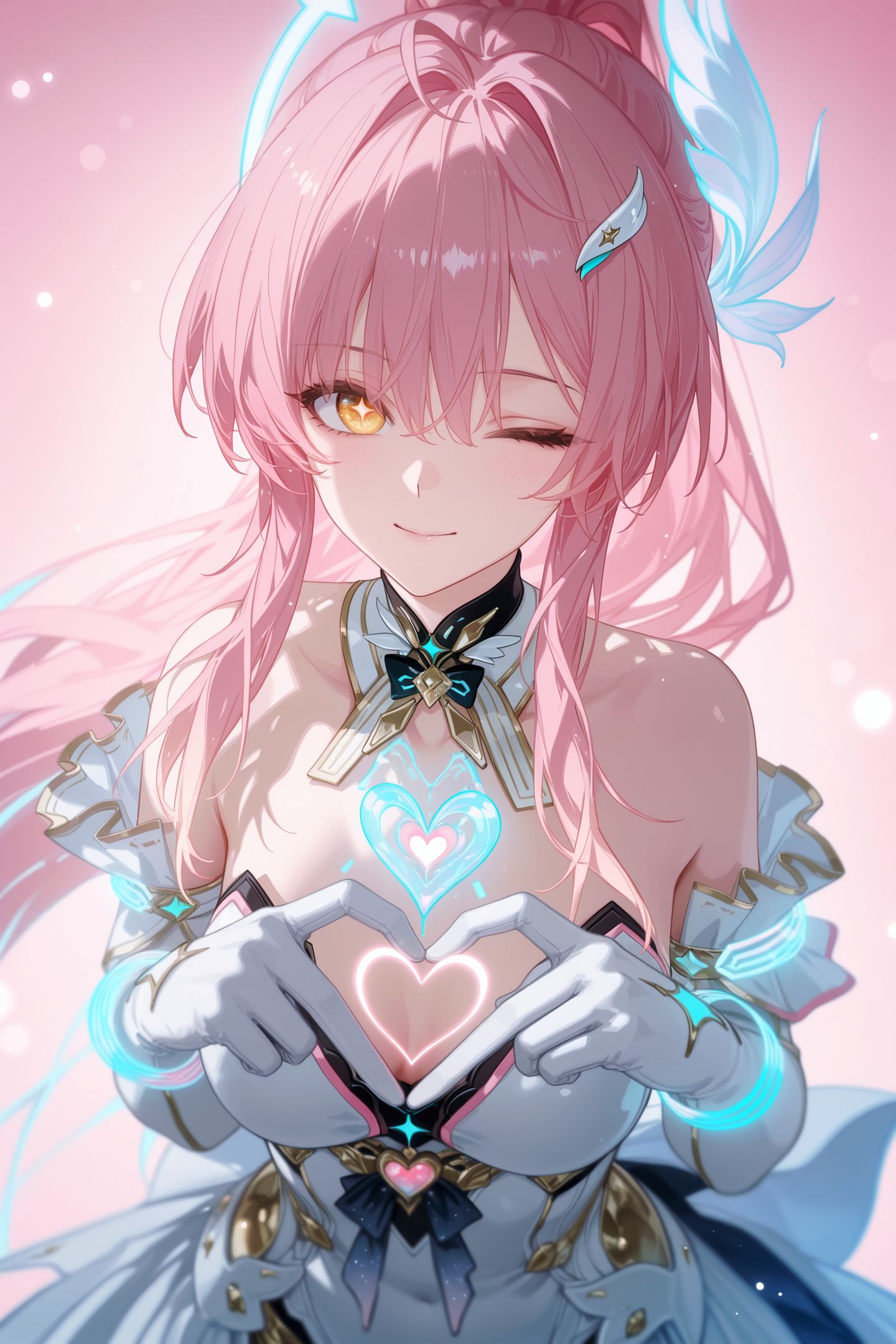 《鸣潮》爱弥斯 游戏剧情 二次元游戏手机壁纸锁屏，粉色头发女孩,第4张