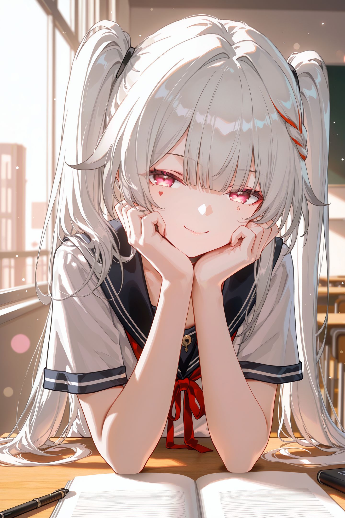 反差学妹星穹铁道花火 ai绘画 白色头发女孩图片,第10张