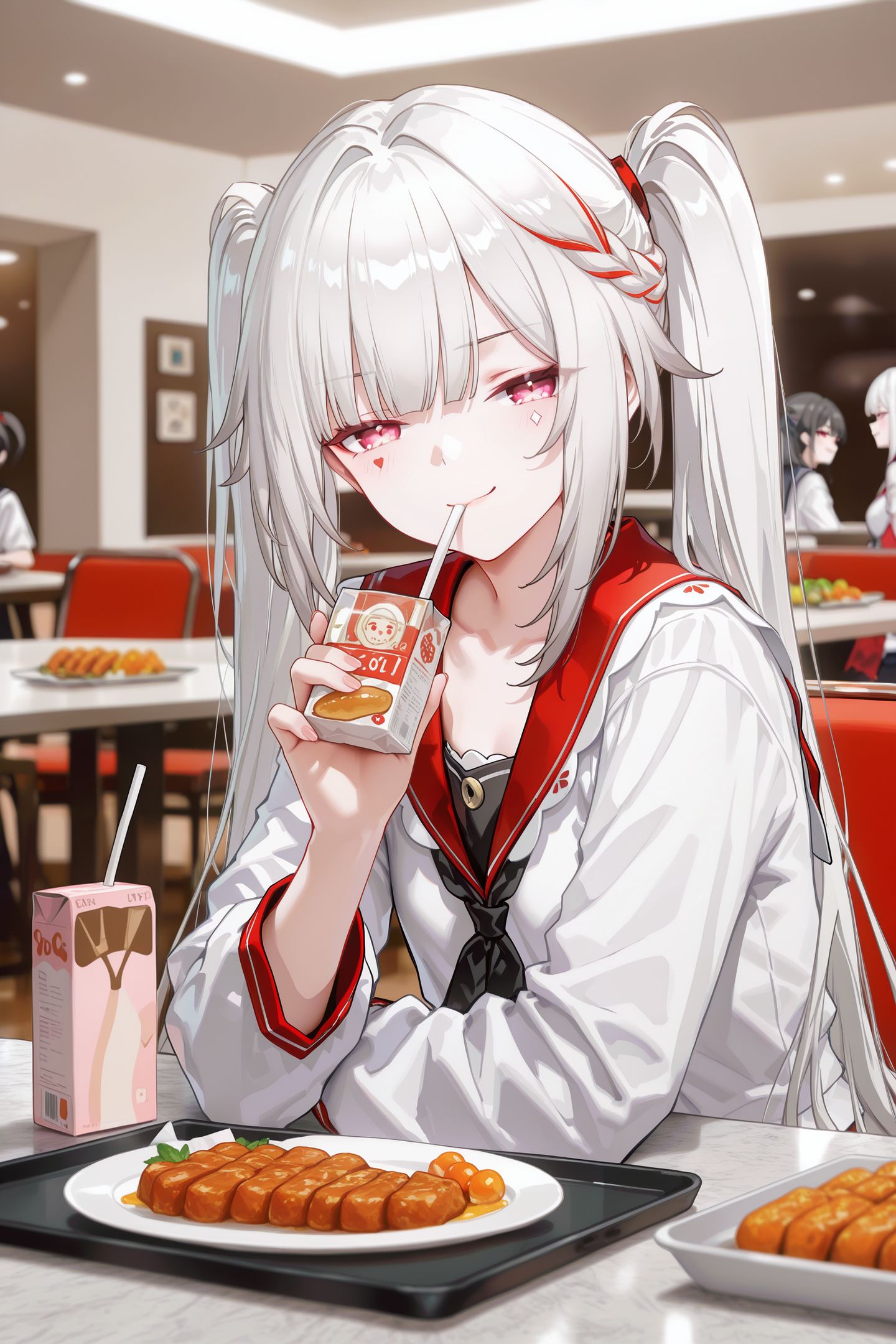 反差学妹星穹铁道花火 ai绘画 白色头发女孩图片,第9张