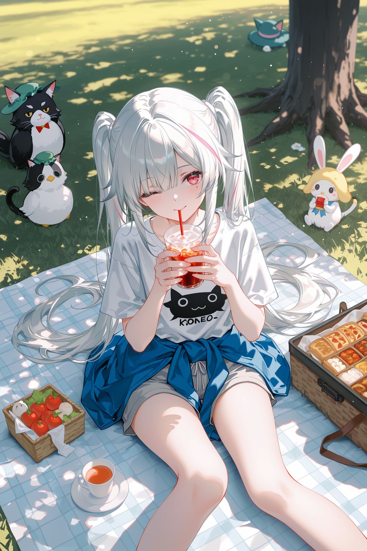 反差学妹星穹铁道花火 ai绘画 白色头发女孩图片,第7张