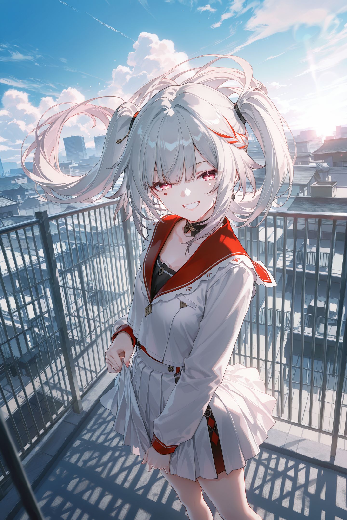 反差学妹星穹铁道花火 ai绘画 白色头发女孩图片,第8张