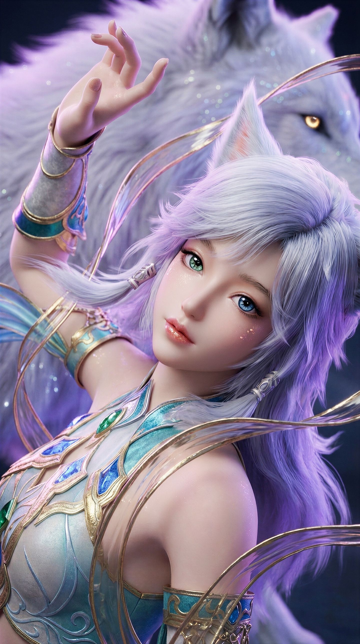 凡人修仙传 银月 国漫女神 动漫美女壁纸 AI绘画,第1张
