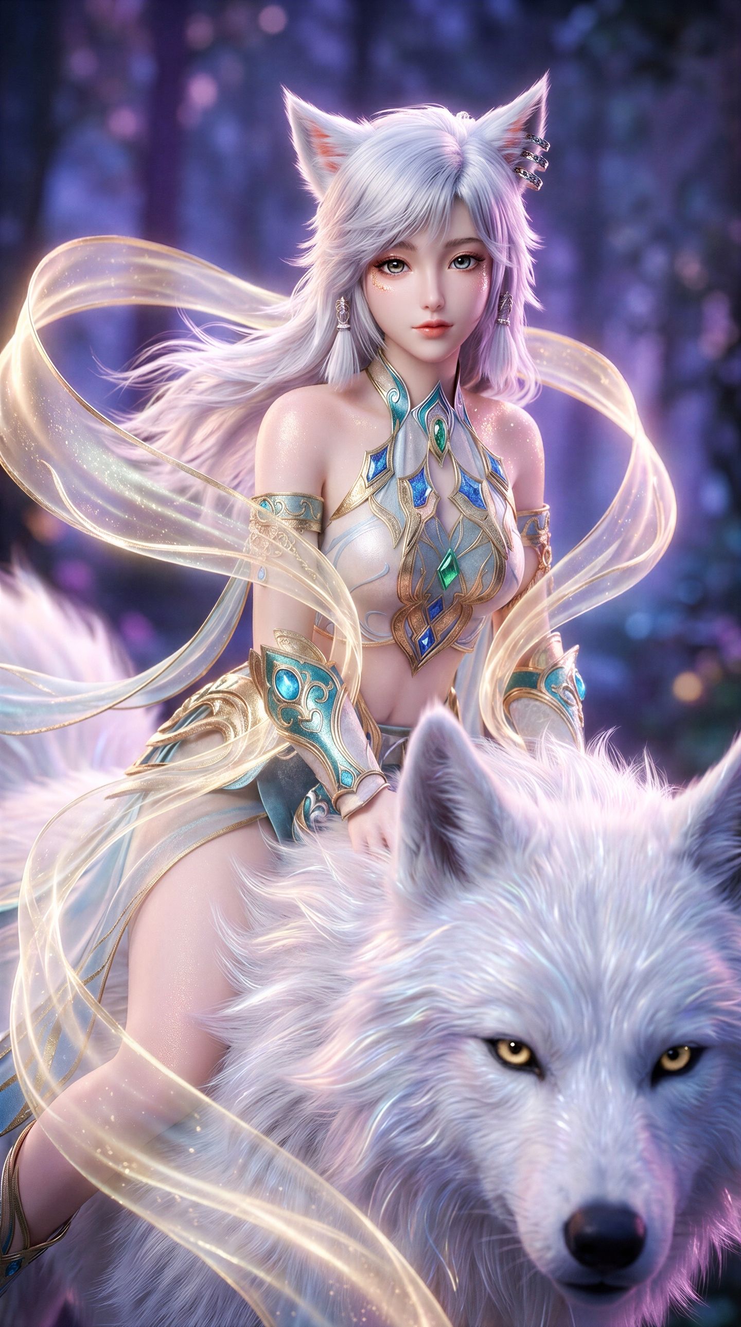 凡人修仙传 银月 国漫女神 动漫美女壁纸 AI绘画,第3张