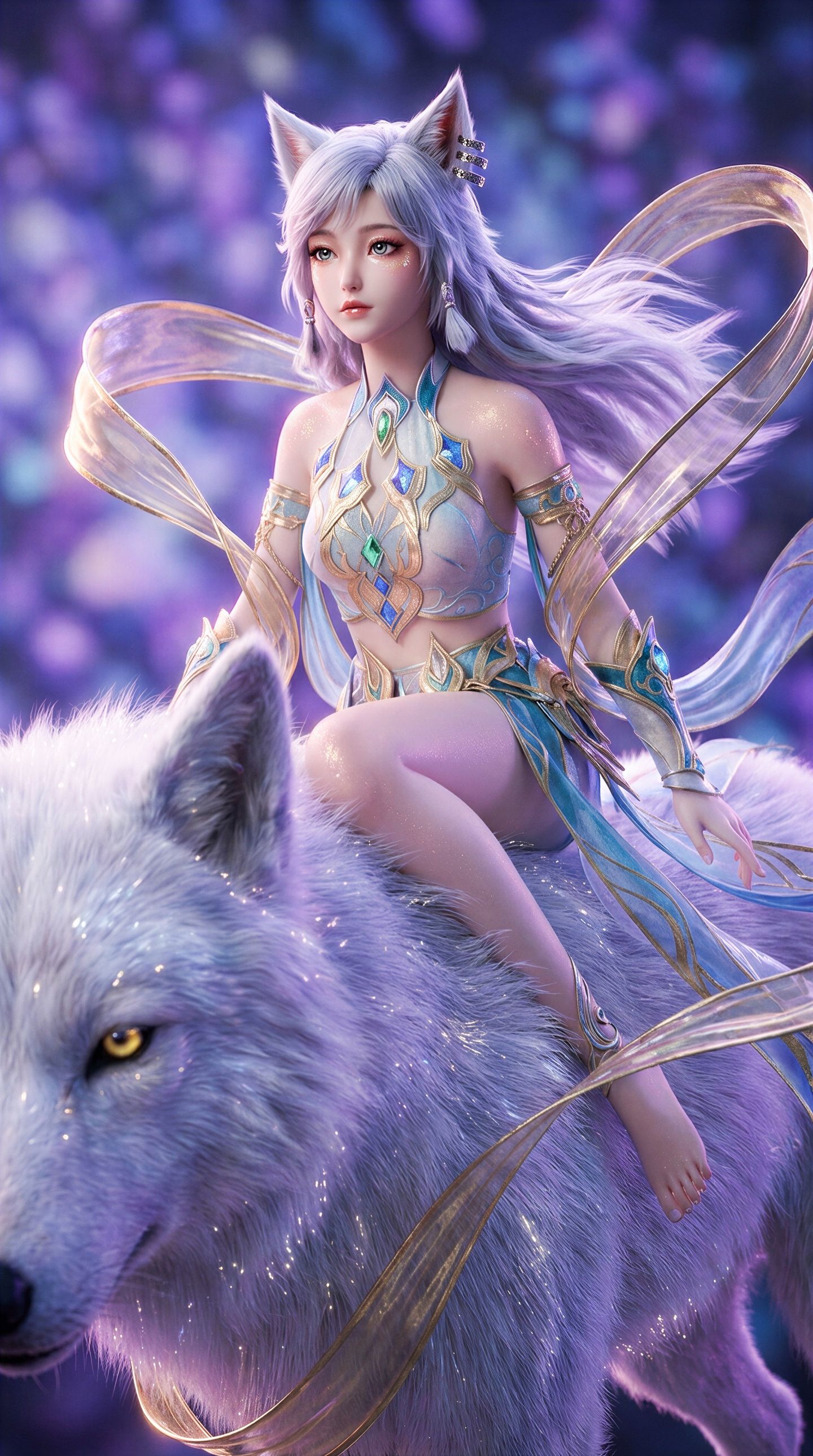 凡人修仙传 银月 国漫女神 动漫美女壁纸 AI绘画,第2张