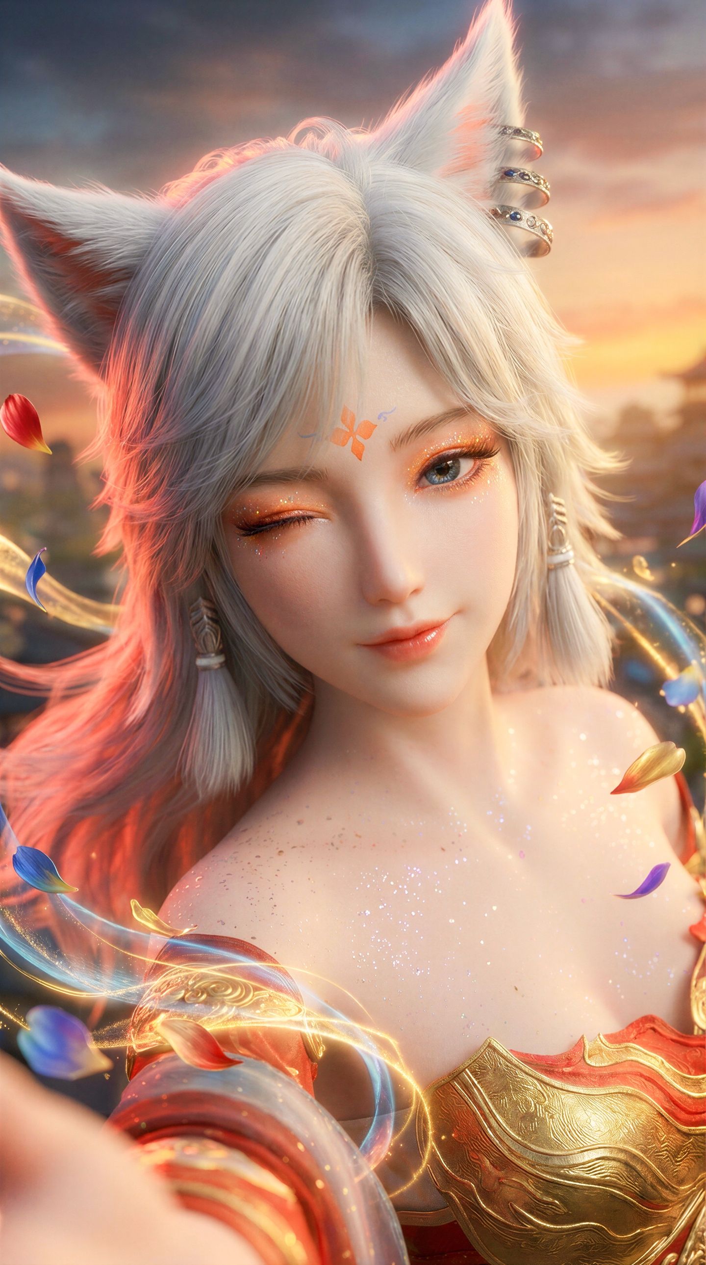 凡人修仙传 银月汉服 猫耳兽耳 国漫美女 动漫壁纸,第4张