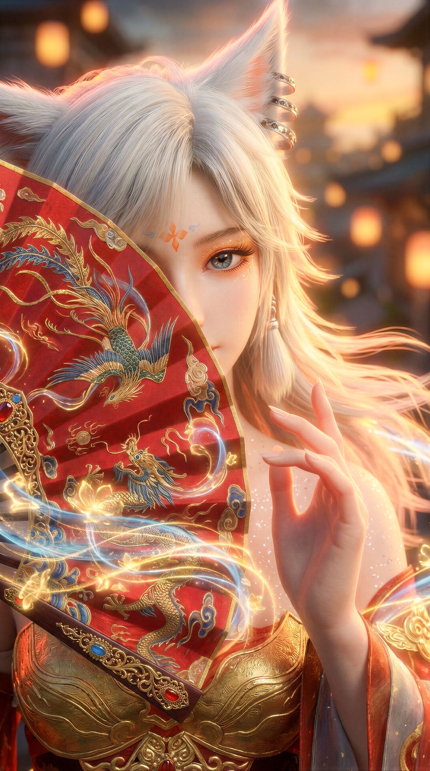 凡人修仙传 银月汉服 猫耳兽耳 国漫美女 动漫壁纸,第7张