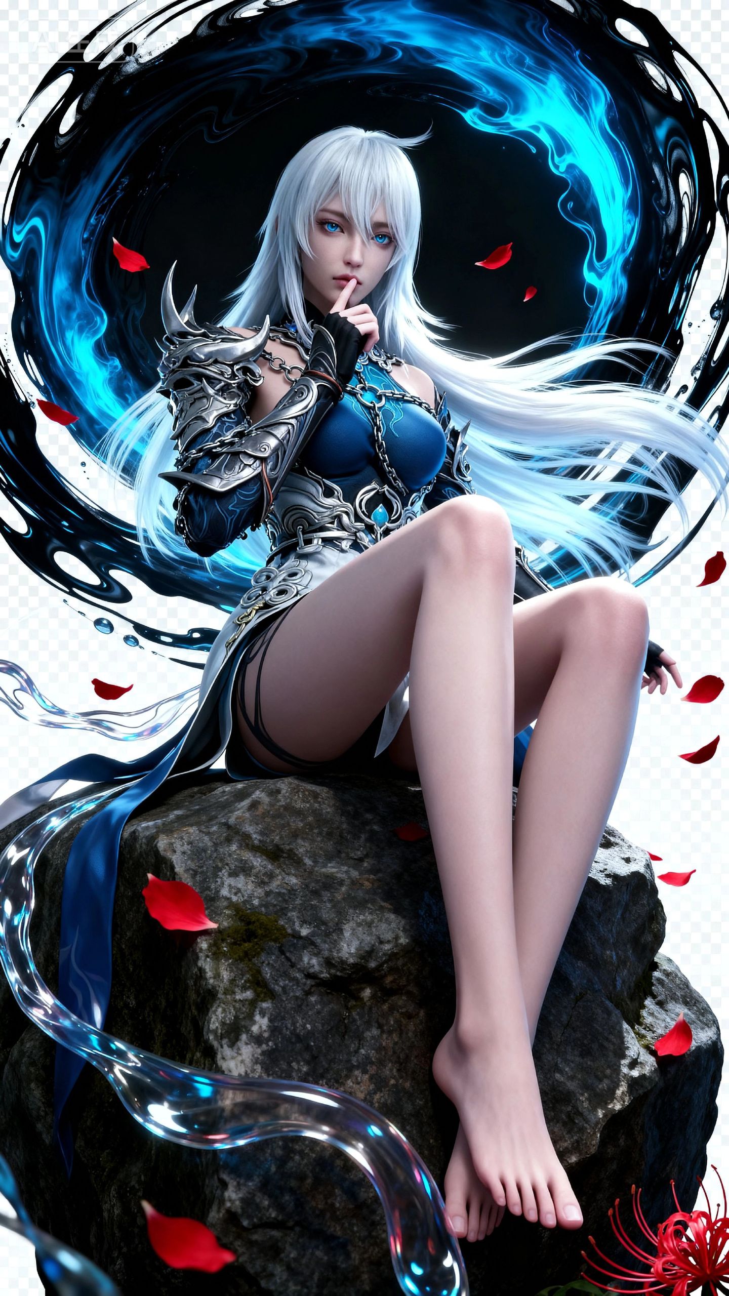 无常司白七 季莹莹手机壁纸 永劫无间游戏美女 大长腿美腿,第2张