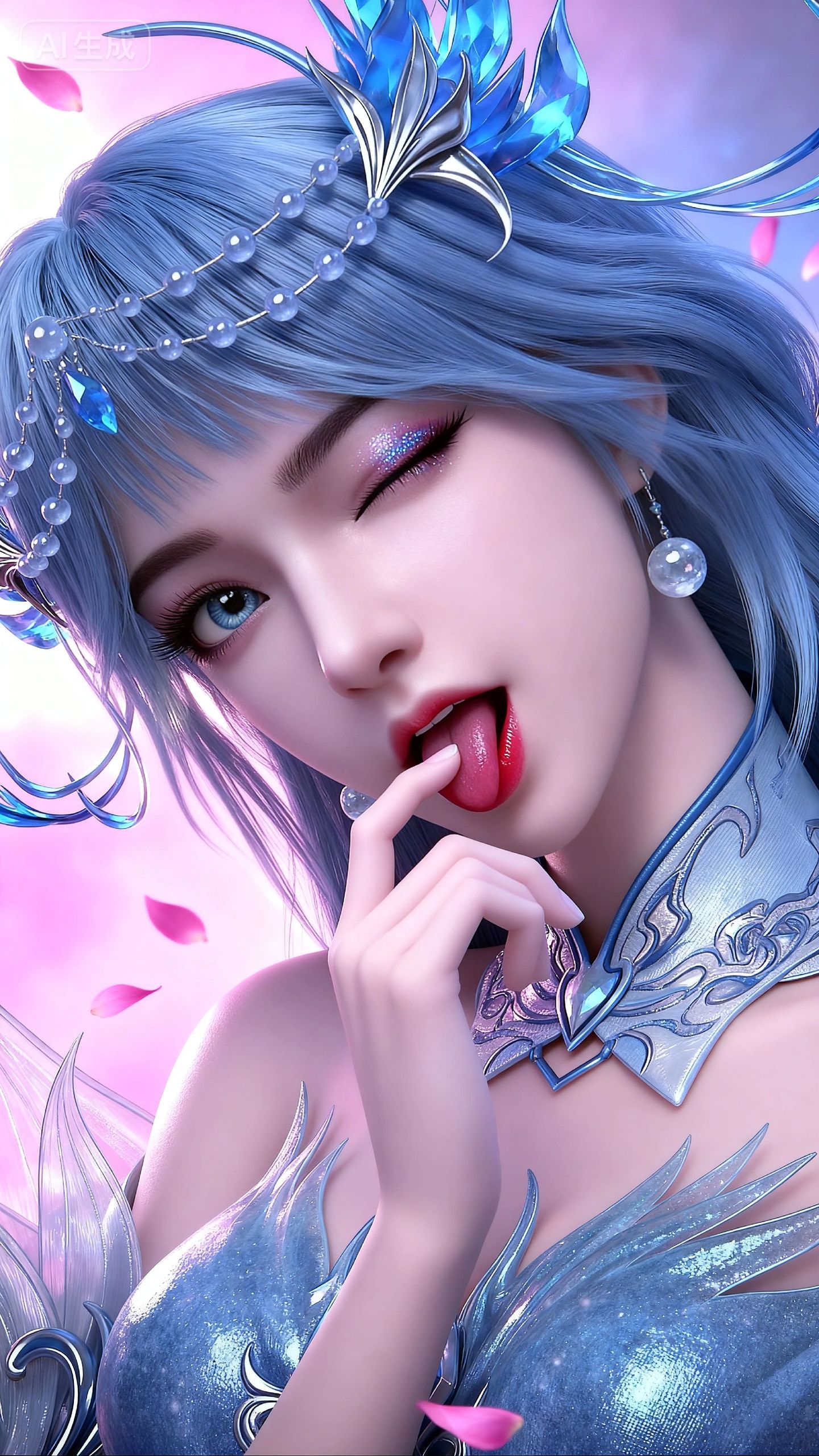 蓝仙4k壁纸纯享 动画动漫美女 国漫女神,第1张