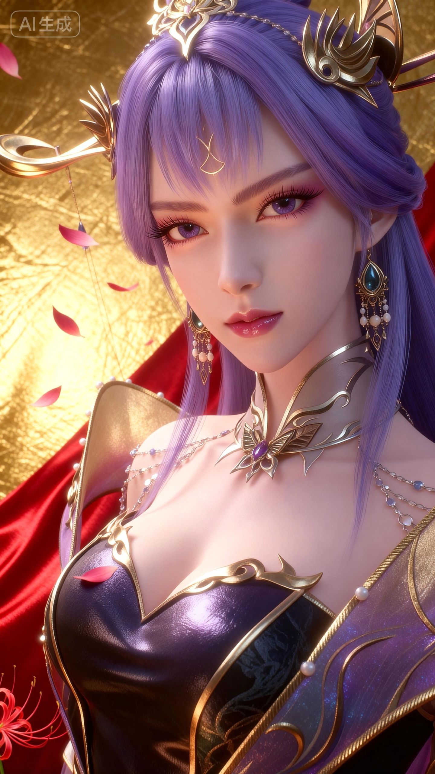 天穹长老4k壁纸 百炼成神国漫女神 手机图片背景,第1张